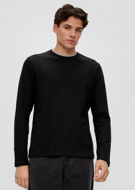 QS Langarmshirt Longsleeve mit Layering-Detail Layering günstig online kaufen