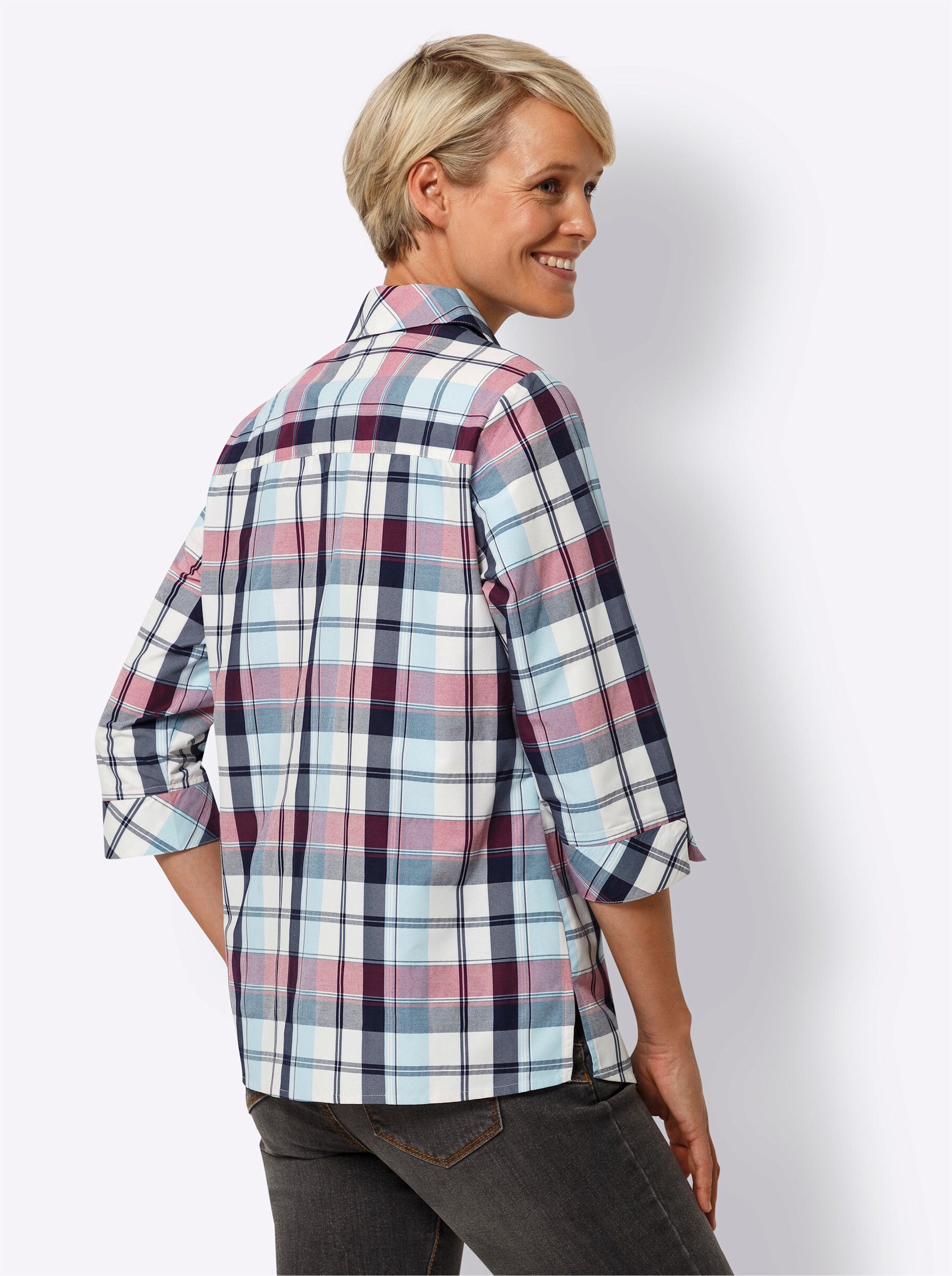 Sieh an! Klassische Bluse Karobluse günstig online kaufen