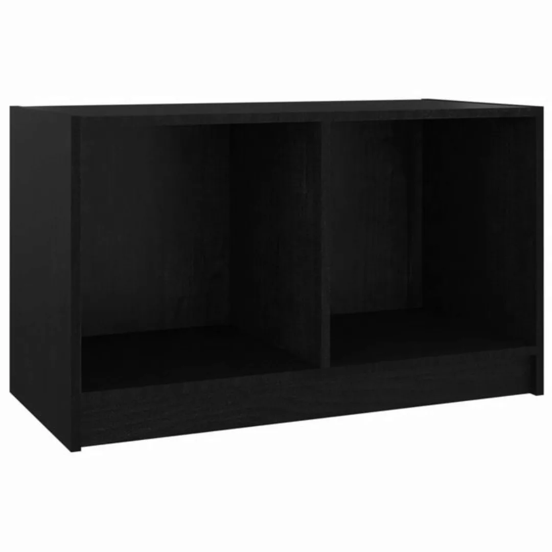 furnicato TV-Schrank Schwarz 70x33x42 cm Massivholz Kiefer günstig online kaufen