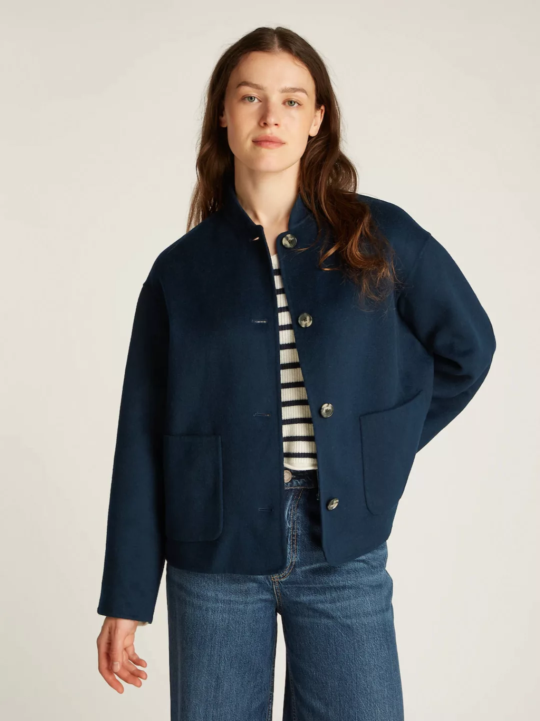 Tommy Hilfiger Bomberjacke "DF WOOL BOMBER JACKET", mit Wollanteil günstig online kaufen