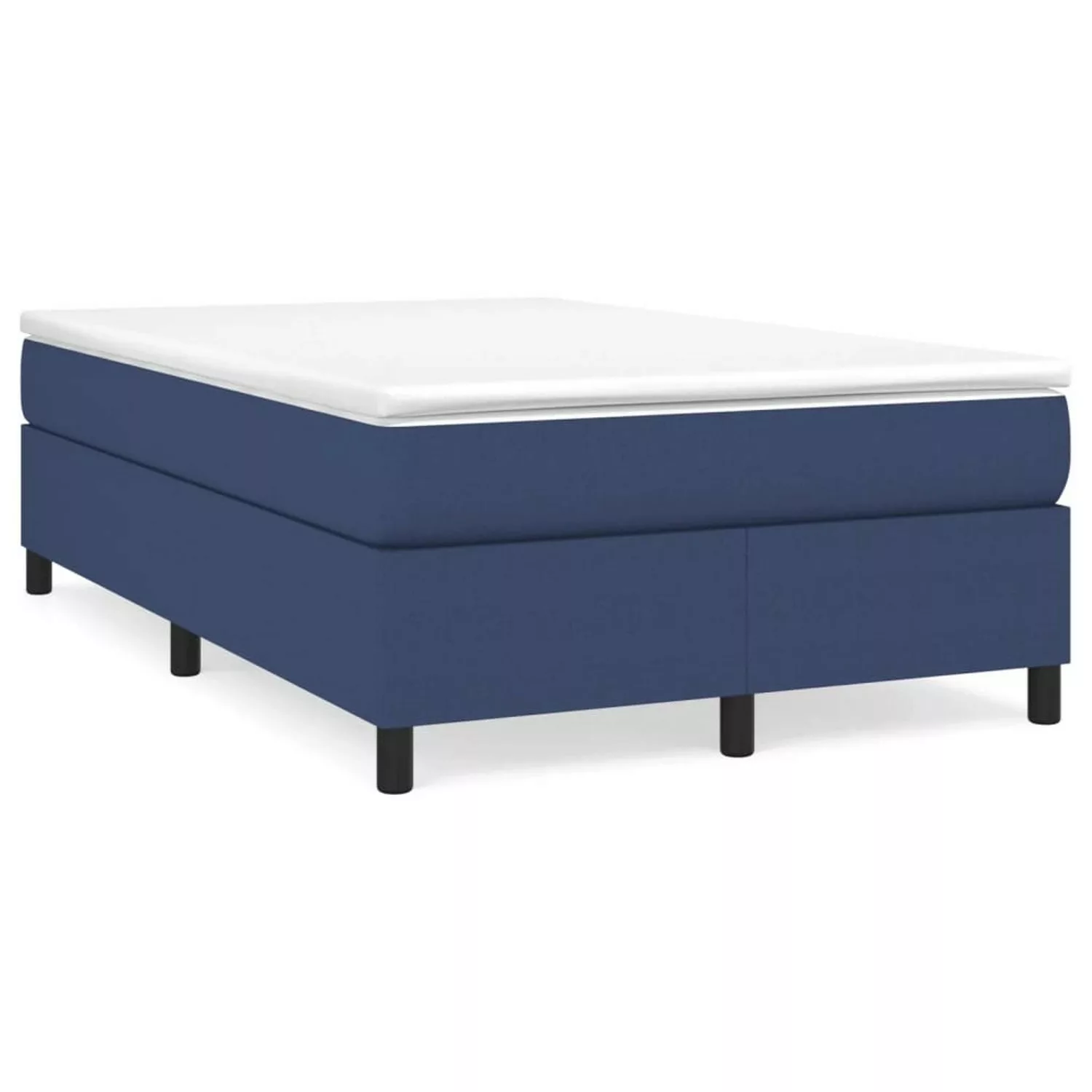 Vidaxl Boxspringbett Blau 120x200 Cm Stoff günstig online kaufen