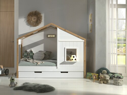 Vipack Kinderbett "Babs", (Made in Europe), Hausbett mit Lattenrost, wahlwe günstig online kaufen
