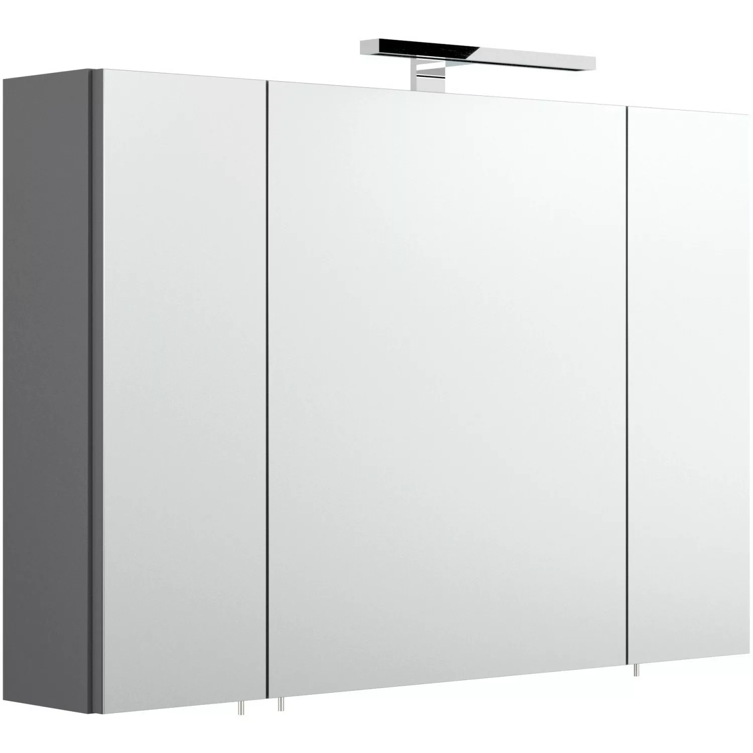 Posseik Spiegelschrank Homeline 90 cm x 62 cm x 17 cm Anthrazit Seidenglanz günstig online kaufen