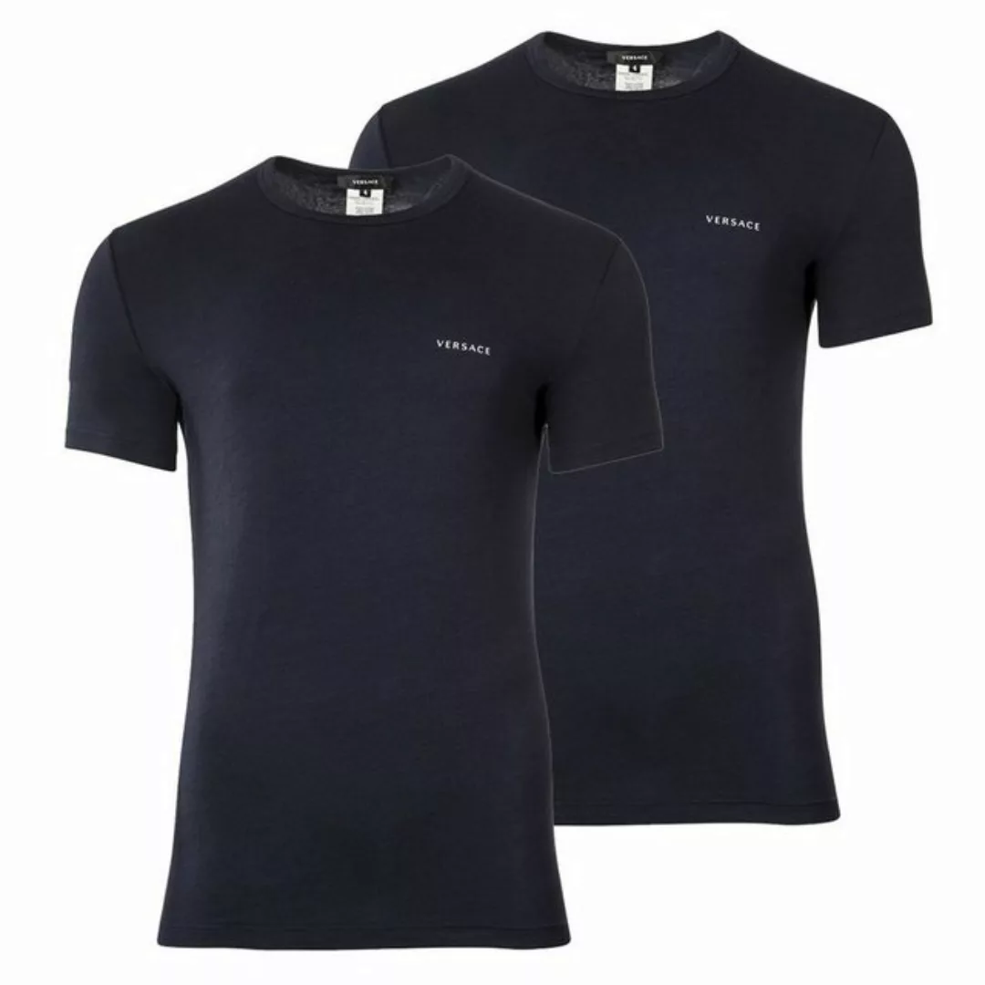 Versace T-Shirt Herren T-Shirt, 2er Pack - Unterhemd, Rundhals günstig online kaufen