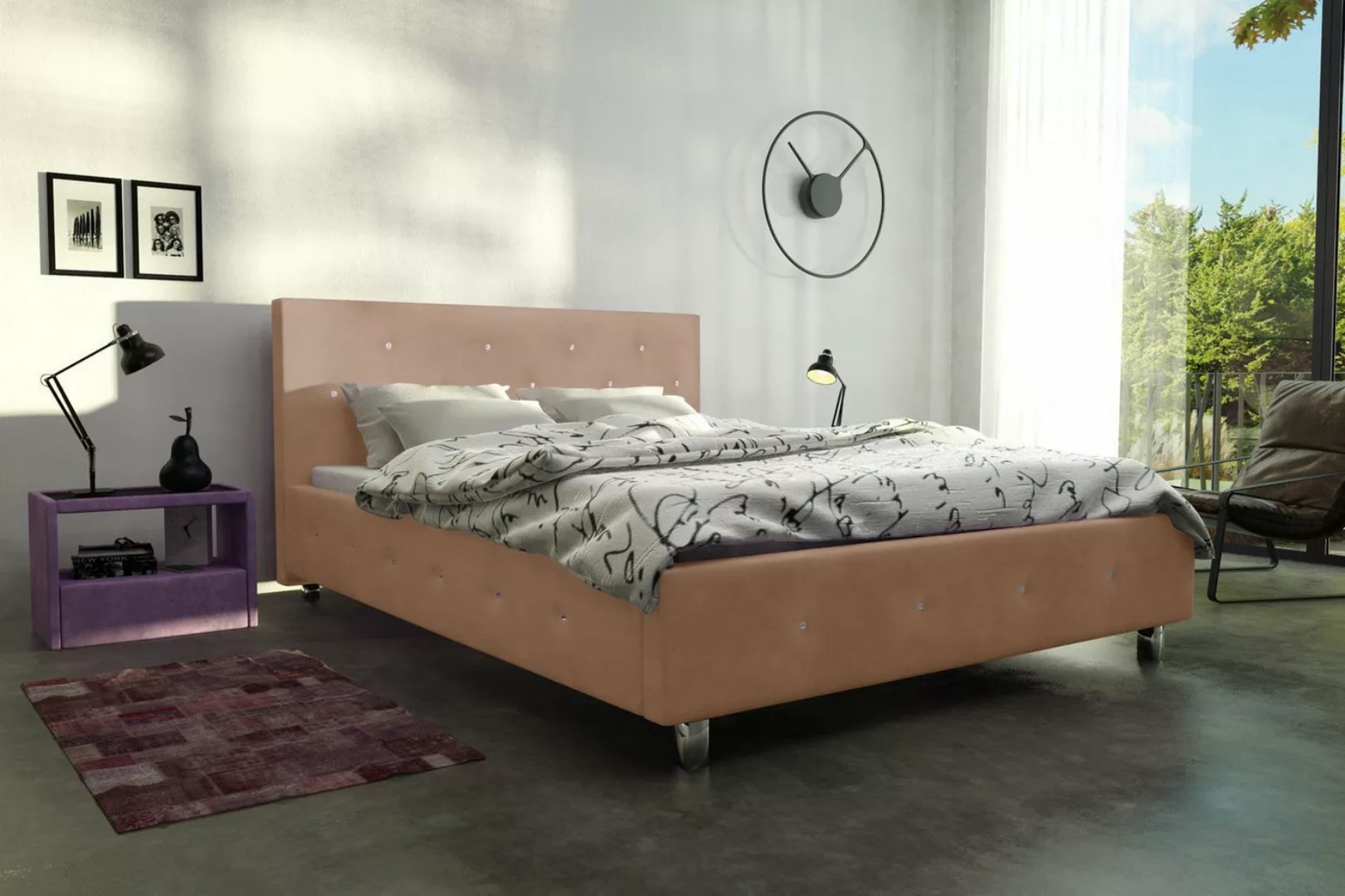 99rooms Polsterbett Sardegna (Schlafzimmerbett, Bett), Design günstig online kaufen