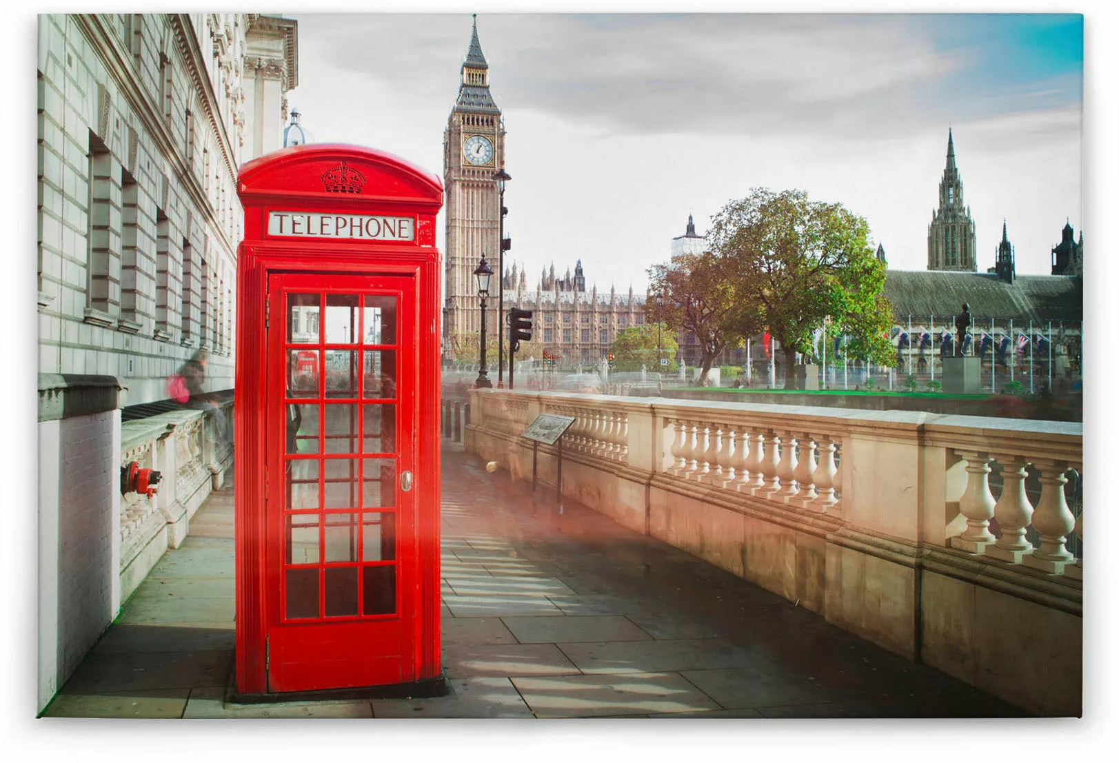 A.S. Création Leinwandbild "Phone Booth", Kunst-London-Kinder, (1 St.), Lon günstig online kaufen