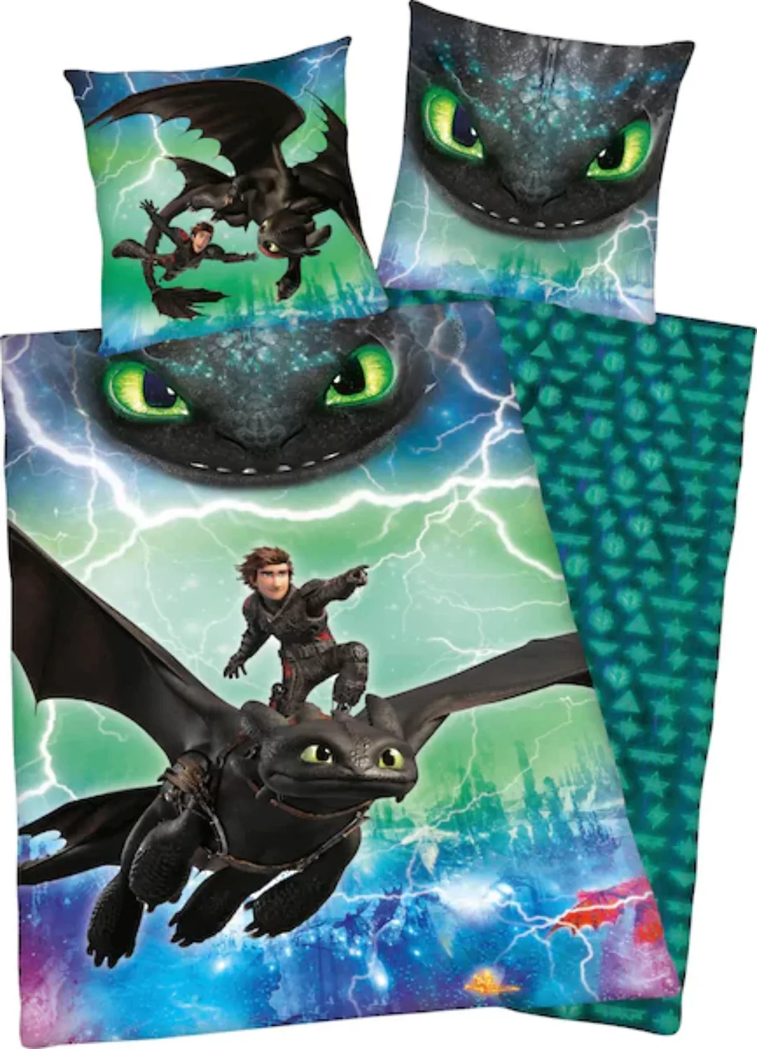 Kinderbettwäsche »Dragons Abenteuer«, (2 tlg.) günstig online kaufen