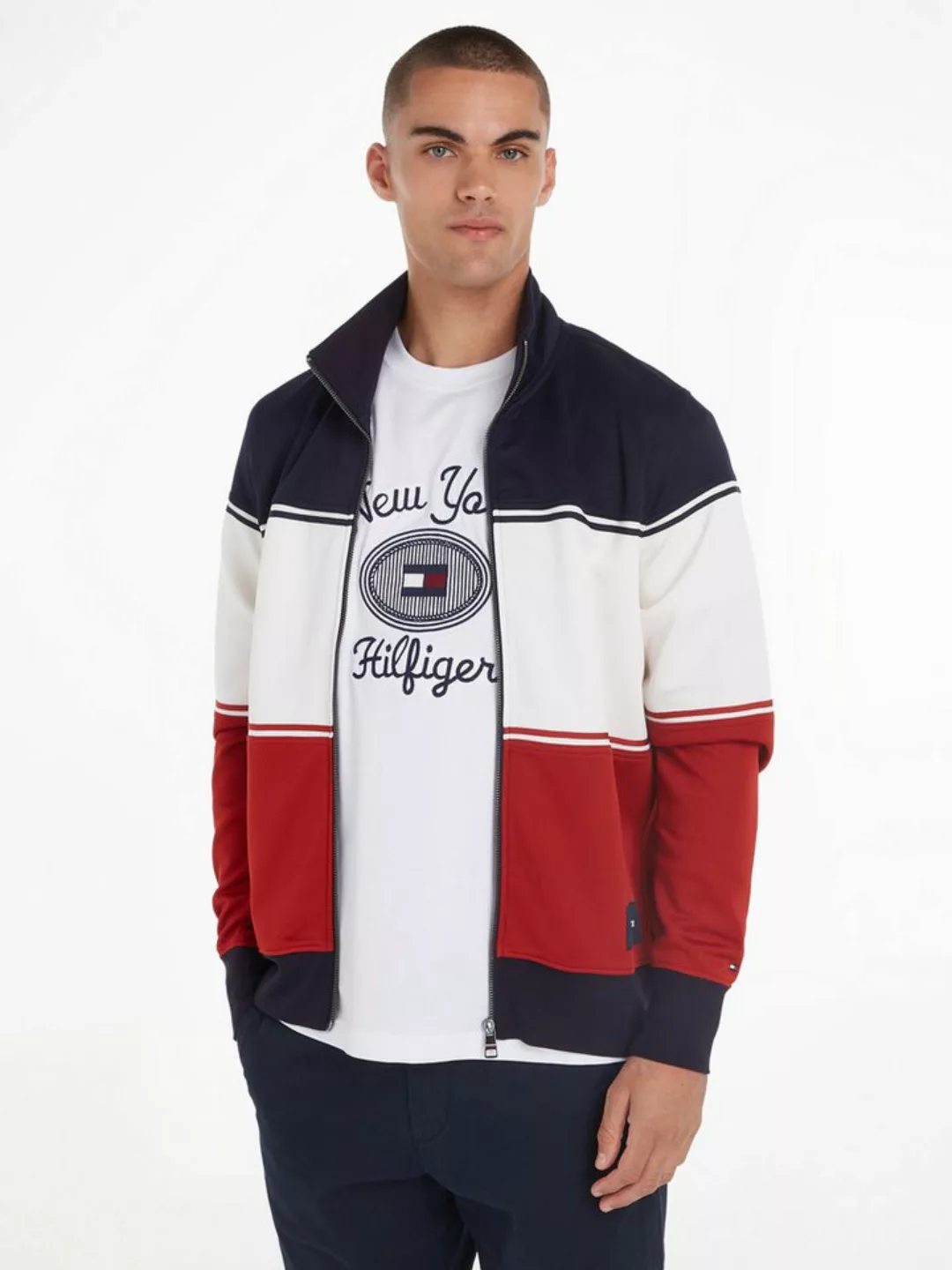 Tommy Hilfiger Sweatjacke COLOURBLOCK TRACK JACKET mit Stehkragen günstig online kaufen