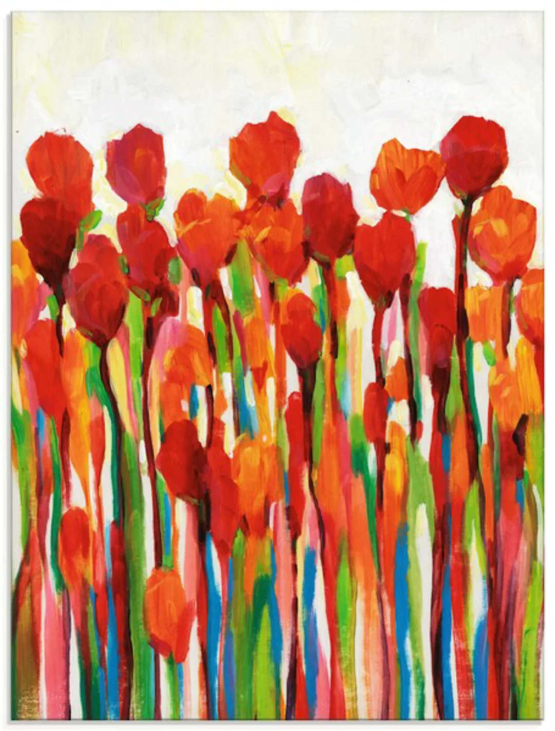 Artland Glasbild "Strotzen mit Farben II", Blumenwiese, (1 St.), in verschi günstig online kaufen