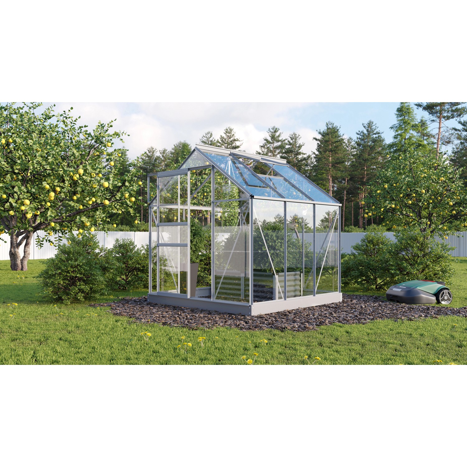 Vitavia Gewächshaus Planet 3800 ESG Alublank B 195 cm x T 195 cm günstig online kaufen