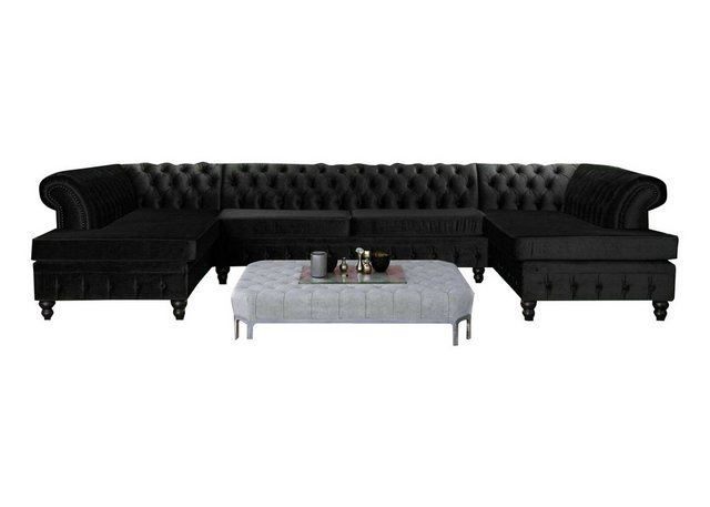 JVmoebel Ecksofa, Set Luxury Modern Ecksofa U-Form Chesterfield und Couchti günstig online kaufen