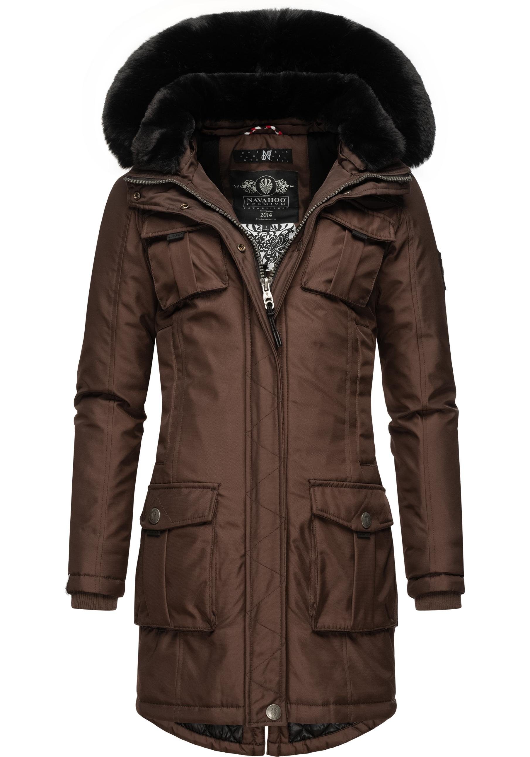 Navahoo Wintermantel "Tiniis", Parka mit abnehmbarer Kapuze und extra Einka günstig online kaufen