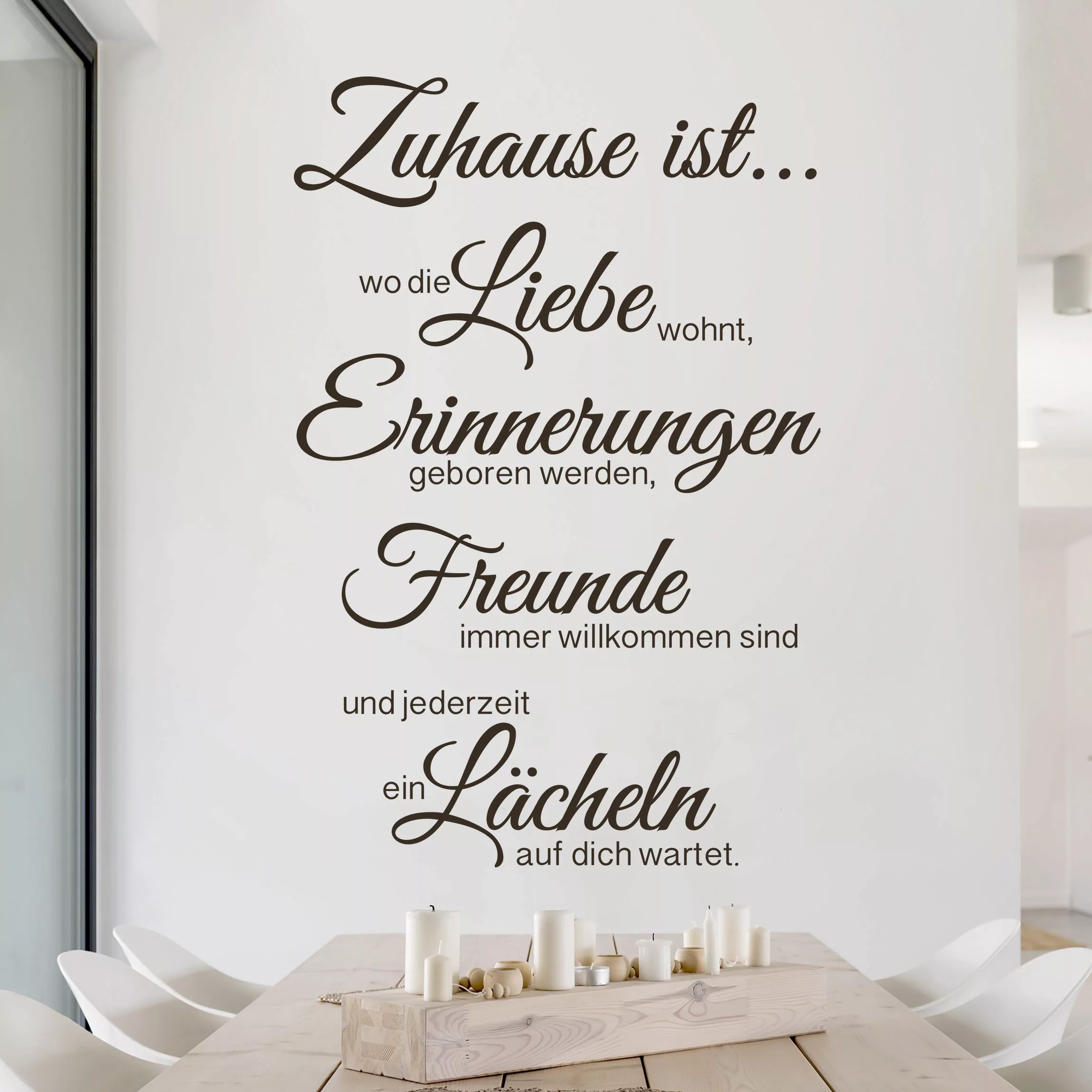 Wandtattoo Spruch Zu Hause ist günstig online kaufen