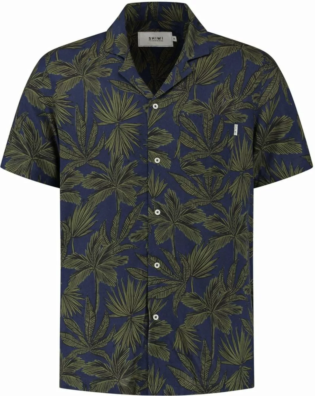 Shiwi Hemd Palm Leaves Navy - Größe M günstig online kaufen