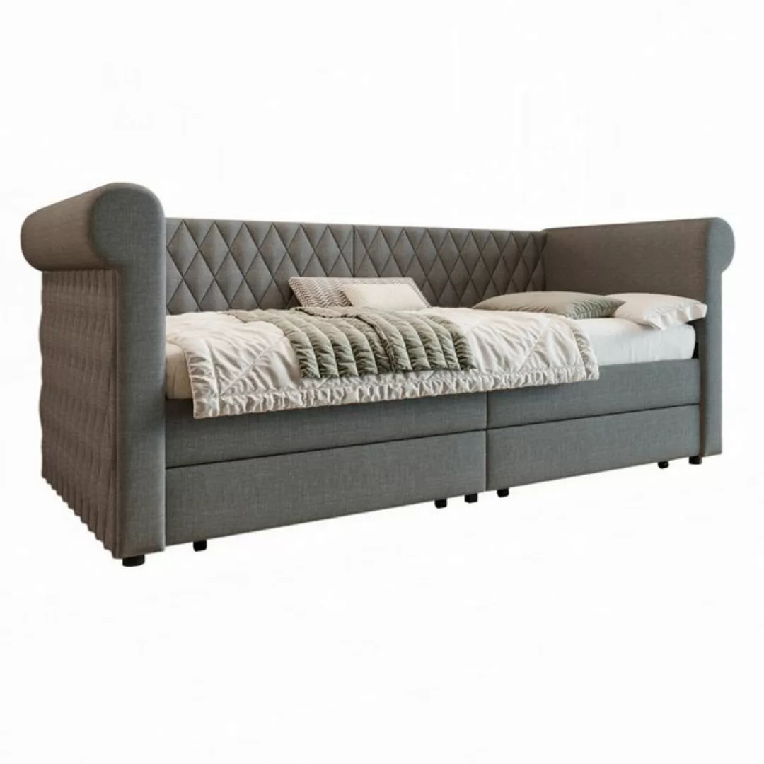 REDOM Daybett Sofa mit Unterbett (Tagesbett,Polsterbett), mit Lattenrost, 2 günstig online kaufen