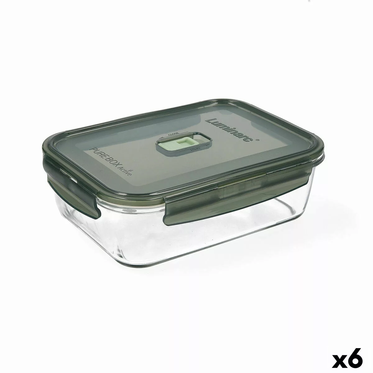 Lunchbox Hermetisch Luminarc Pure Box 22 X 16 Cm 1,97 L Dunkelgrün Glas (6 günstig online kaufen