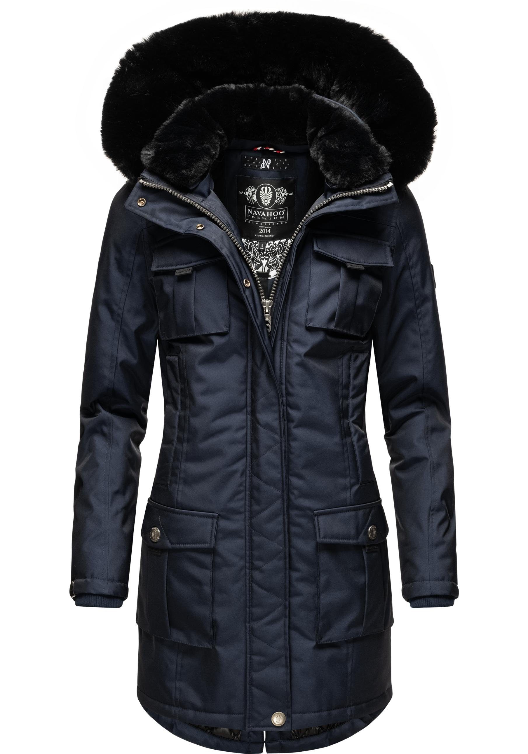 Navahoo Wintermantel "Tiniis", Parka mit abnehmbarer Kapuze und extra Einka günstig online kaufen