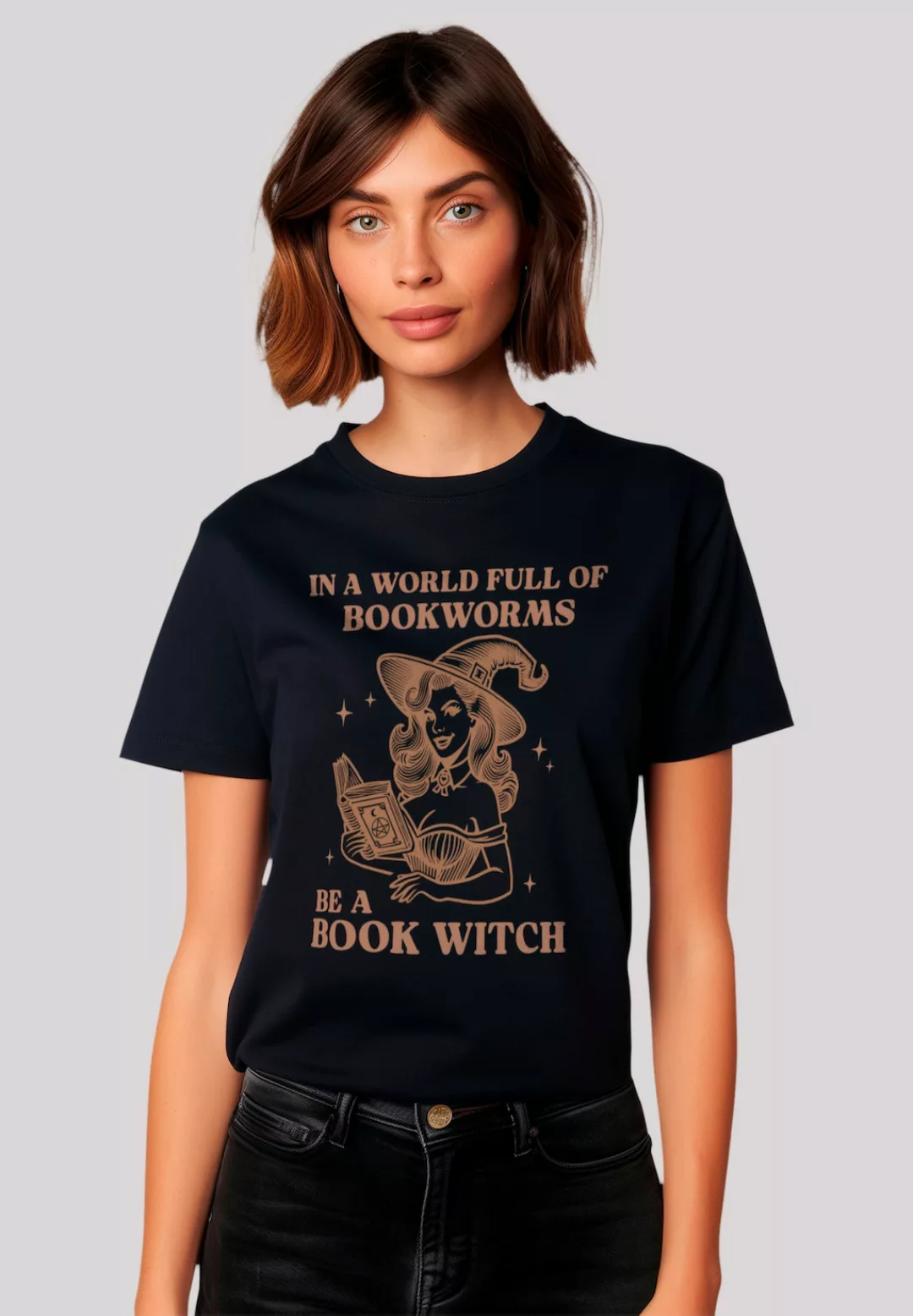 F4NT4STIC T-Shirt "Halloween Witch be a book witch", Premium Qualität, Hall günstig online kaufen