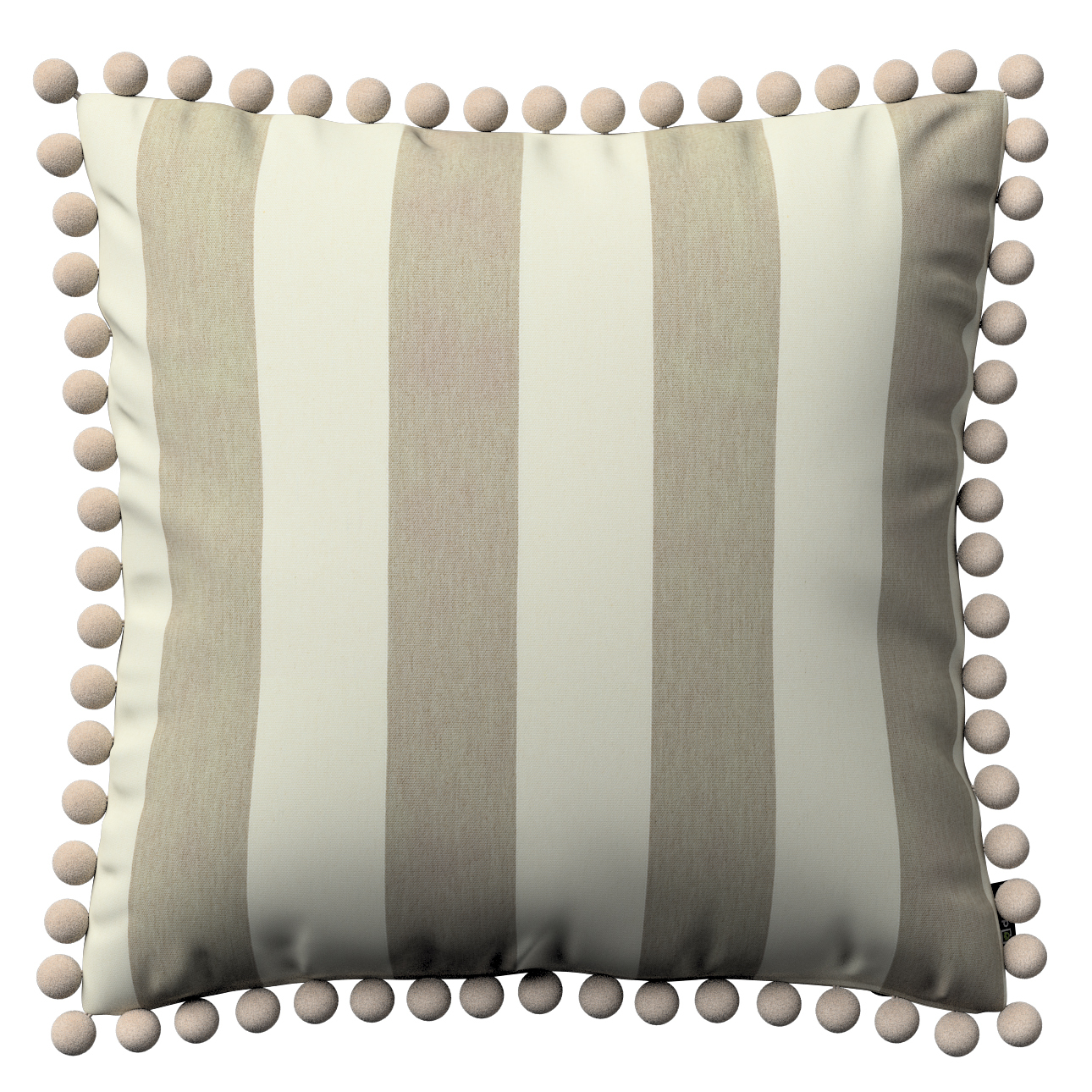 Kissenhülle Wera mit Bommeln, weiß- beige, 45 x 45 cm, Quadro (143-93) günstig online kaufen