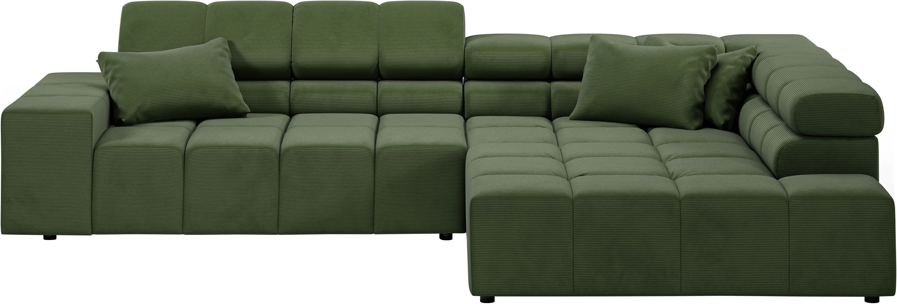 INOSIGN Ecksofa "Ancona incl. Kopfteilverstellung, Breite 319cm, L-Form", w günstig online kaufen