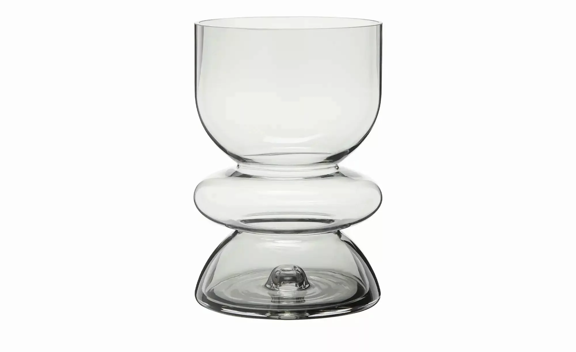 HOME STORY Vase   ¦ grau ¦ Glas ¦ Maße (cm): B: 16 H: 24 Accessoires > Vase günstig online kaufen