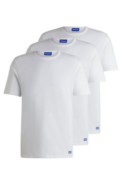 HUGO Blue T-Shirt BLUE3_Naolo (Packung, 2-tlg) mit kleinem Label am Saum günstig online kaufen