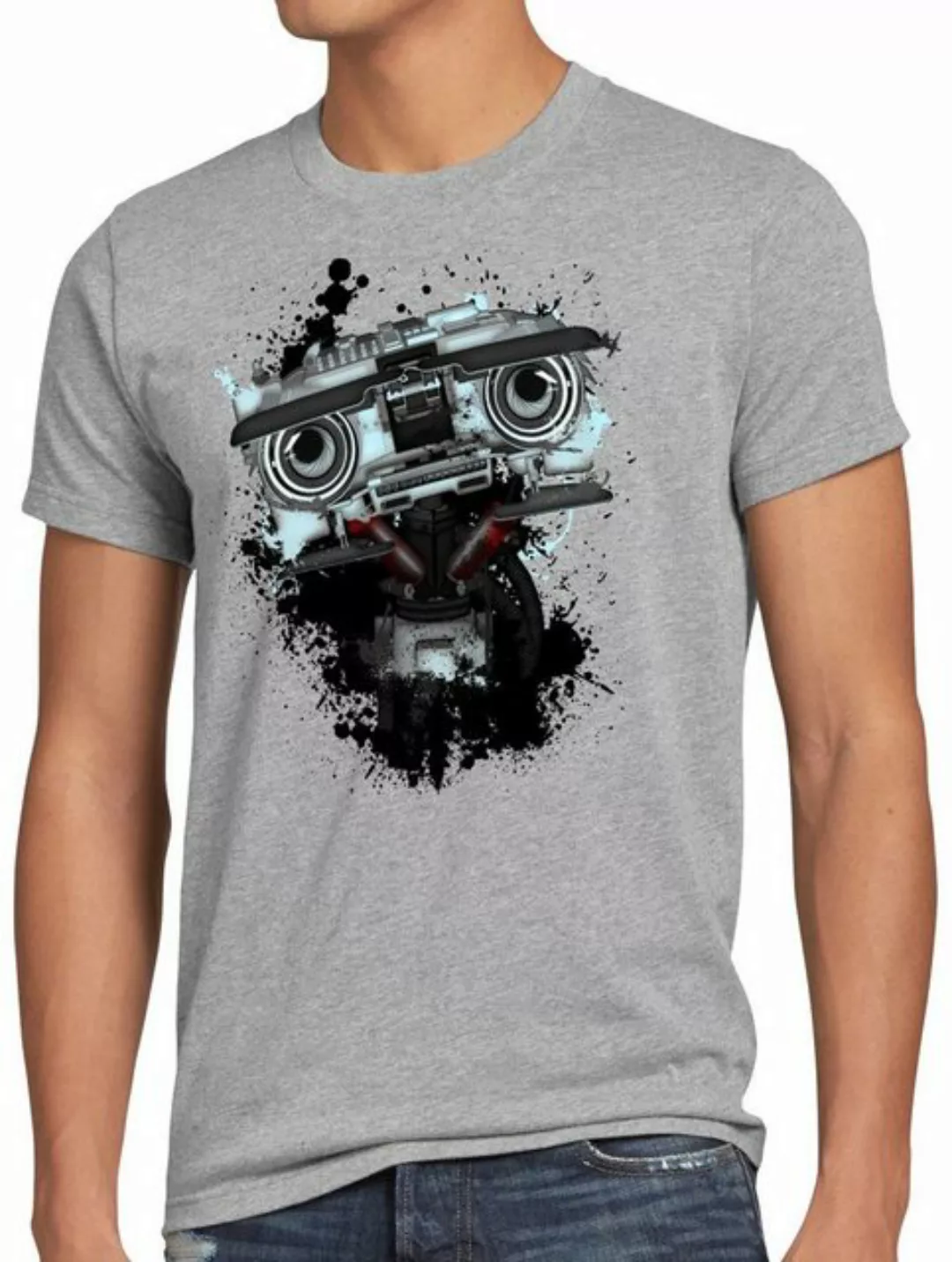 style3 Print-Shirt Herren T-Shirt Nummer 5 johnny fünf roboter short circui günstig online kaufen