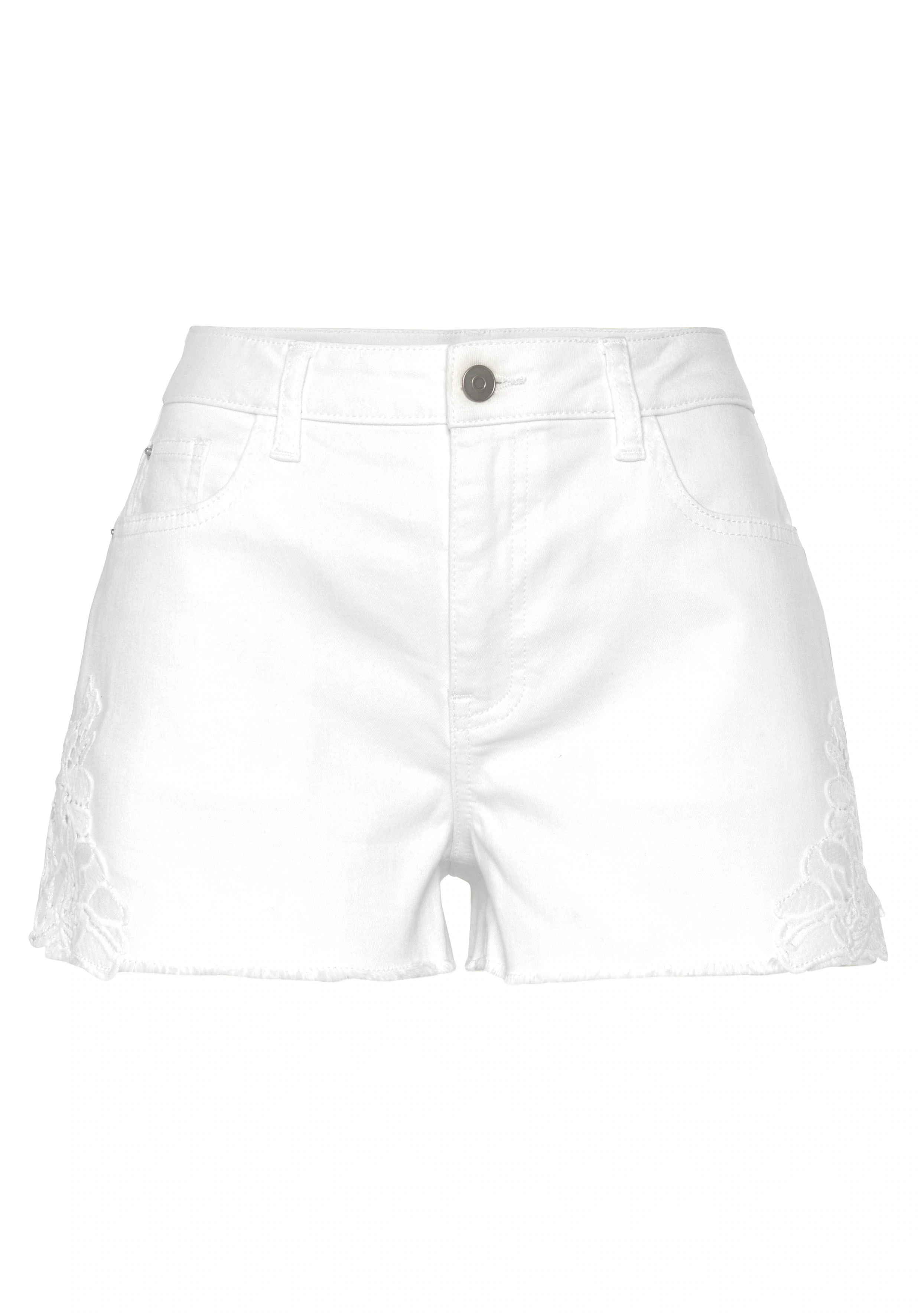 Vivance Jeansshorts mit Spitze günstig online kaufen