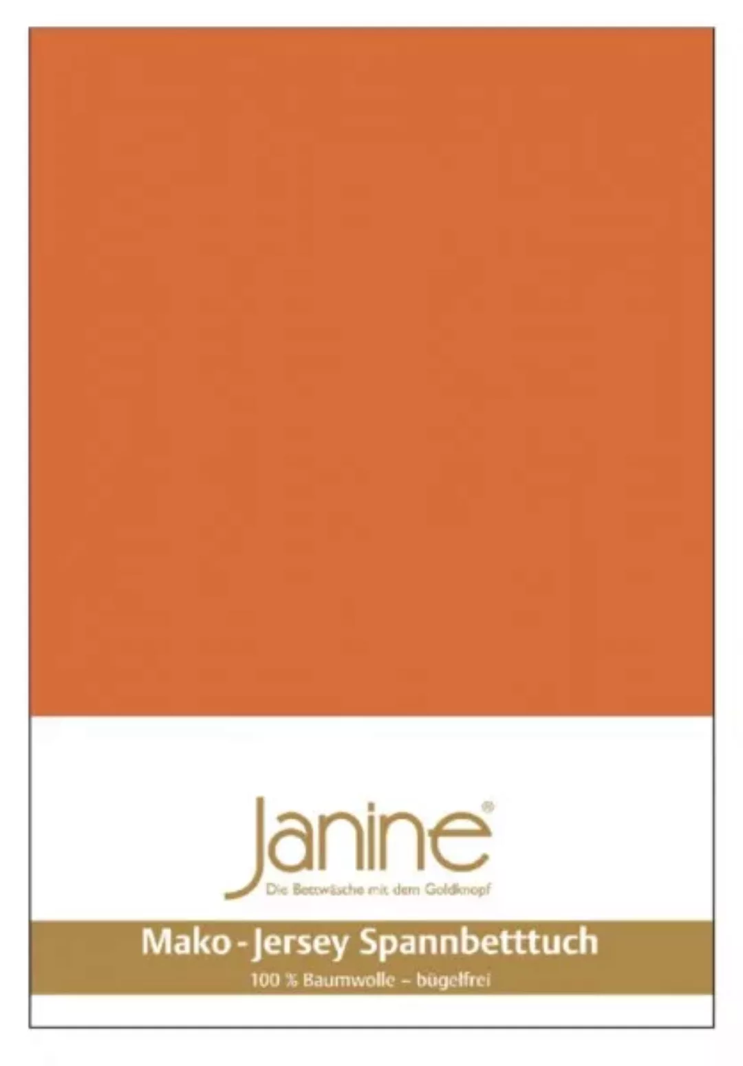 Janine Janine Spannbetttuch Mako-Feinjersey 5007 rost-orange Größe:  150x20 günstig online kaufen