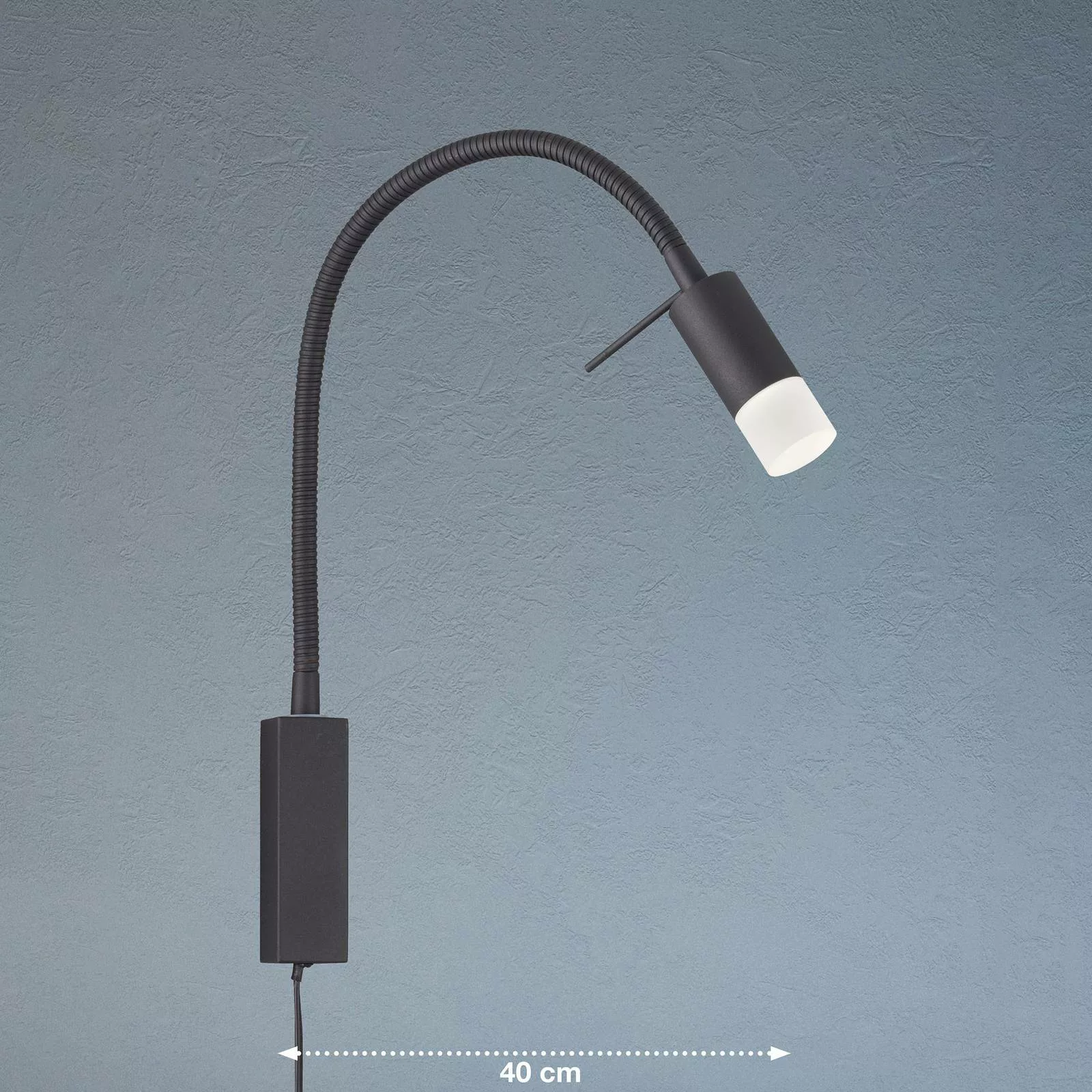 LED-Wandlampe Seng, flexibler Arm, mit Diffusor günstig online kaufen