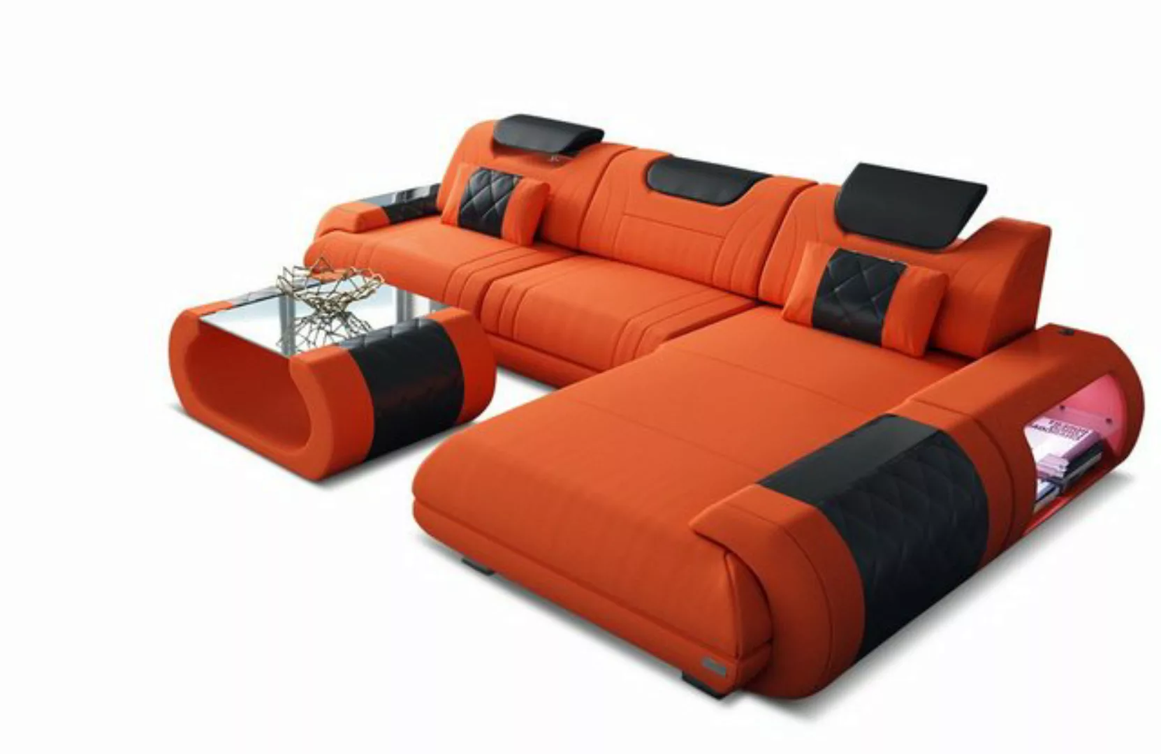 Sofa Dreams Ecksofa Polster Stoffsofa Rimini L Form M Mikrofaser Stoff Sofa günstig online kaufen