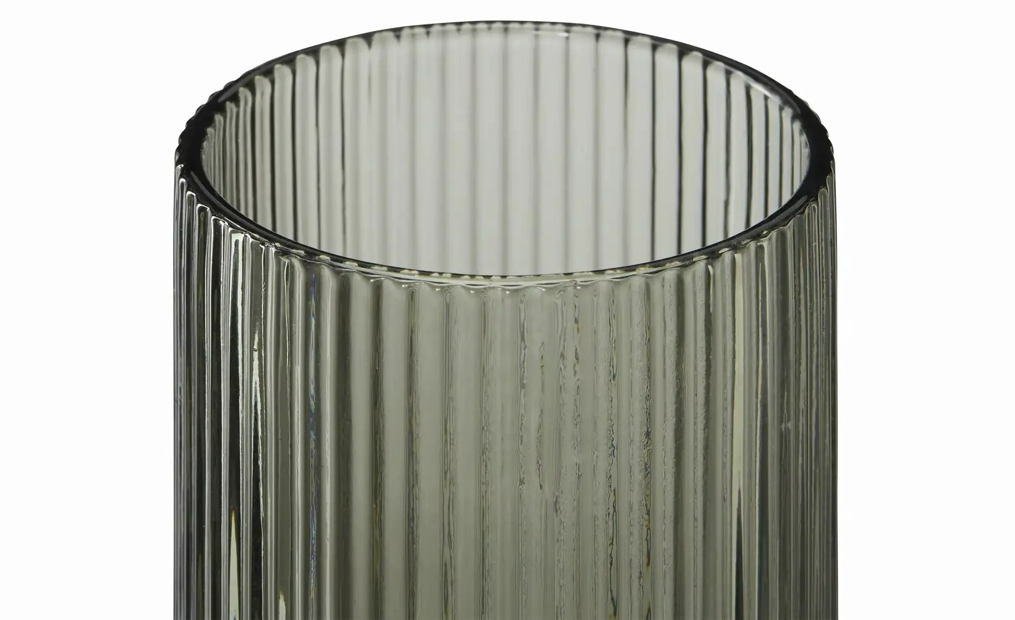 HOME STORY Windlicht   ¦ grau ¦ Glas ¦ Maße (cm): H: 10  Ø: 8 Accessoires > günstig online kaufen