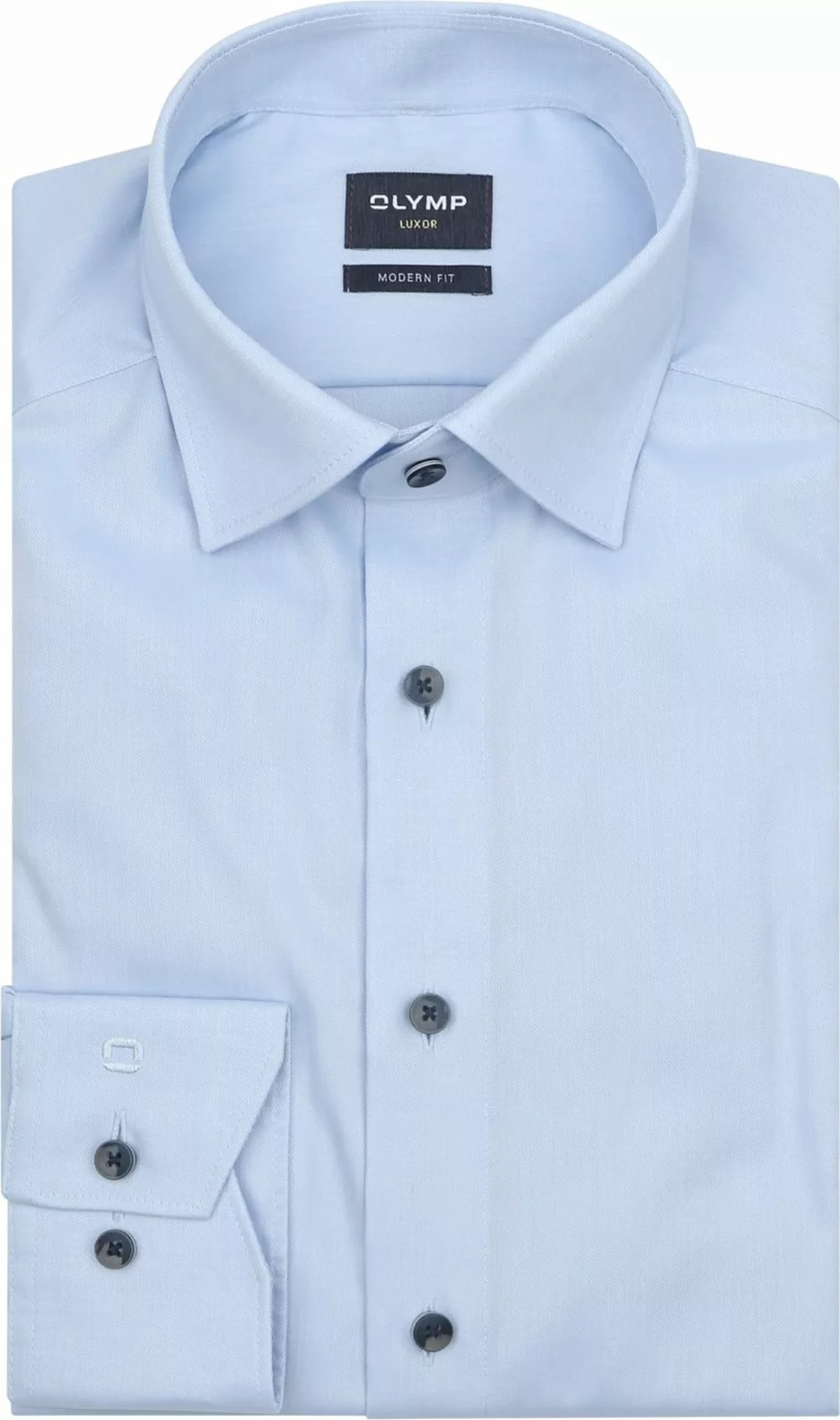 OLYMP Luxor Hemd Contrast Button Hellblau - Größe 41 günstig online kaufen