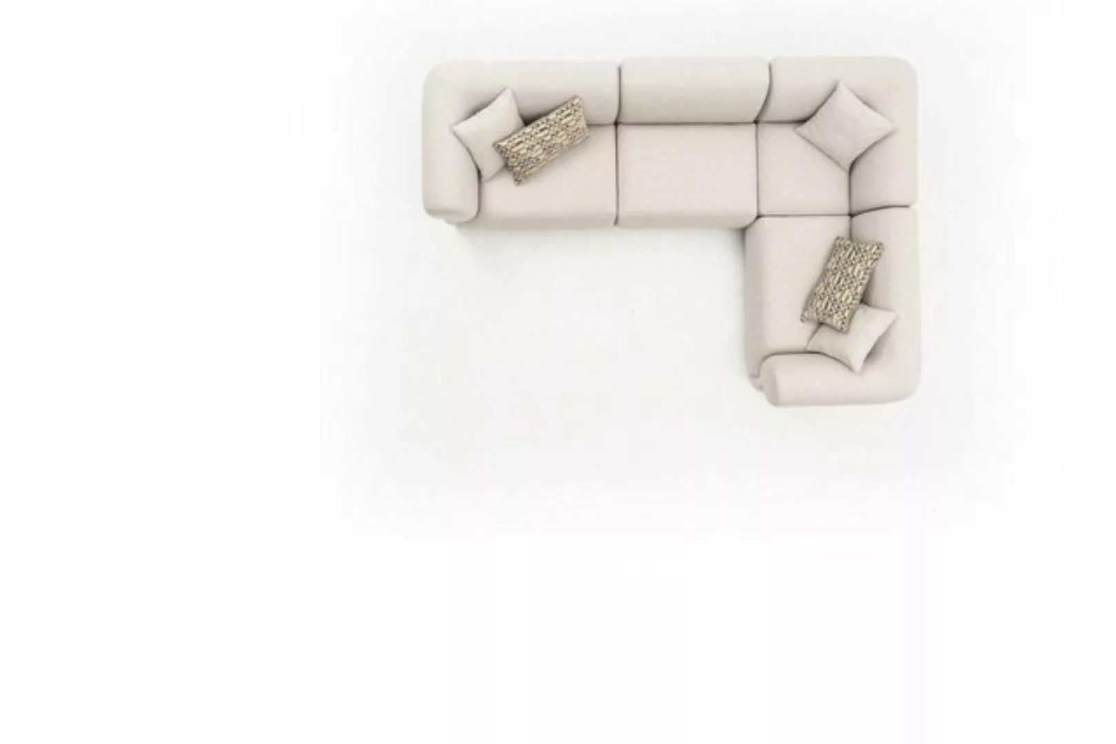 JVmoebel Ecksofa Beige Sofa L-Form Wohnzimmer Möbel Textil Modern Stil, Mad günstig online kaufen