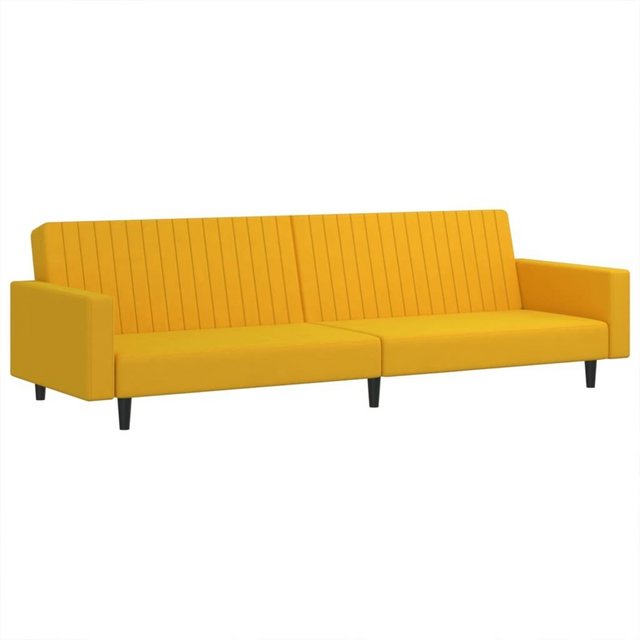 vidaXL Sofa Schlafsofa 2-Sitzer Gelb Samt günstig online kaufen