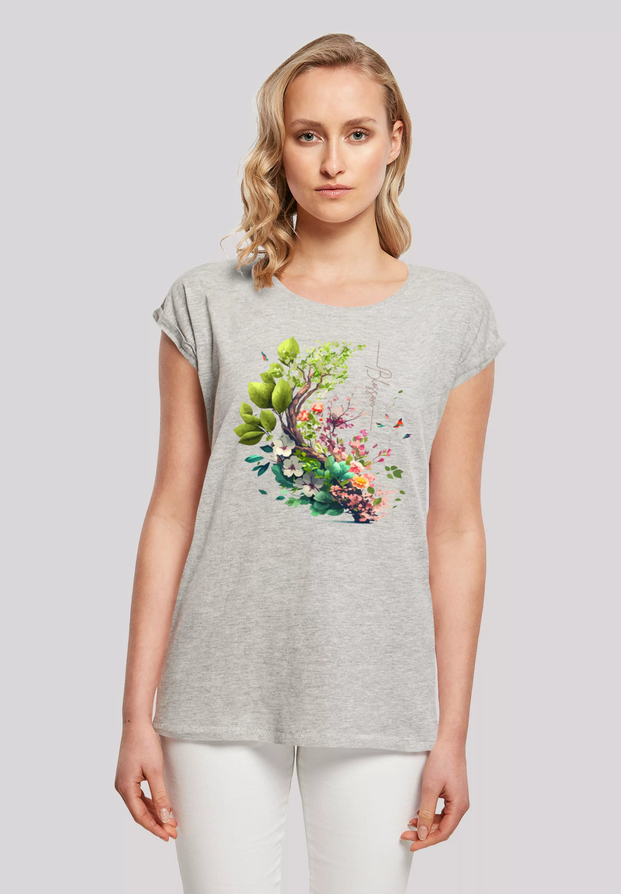 F4NT4STIC T-Shirt "Baum mit Blumen", Print günstig online kaufen