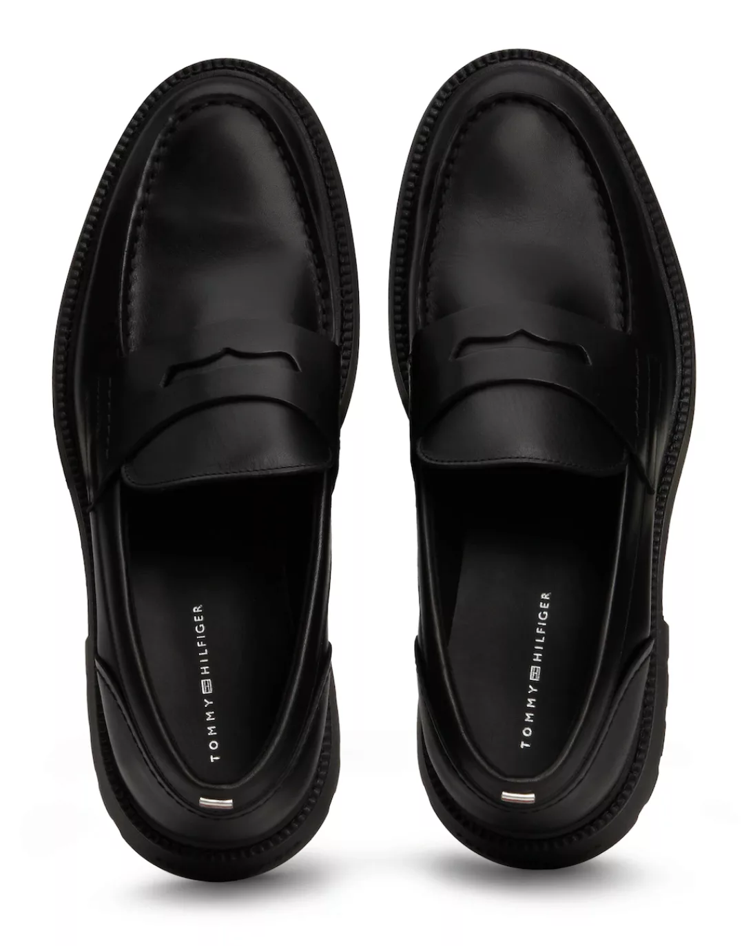 Tommy Hilfiger Slipper "LIGHT HILFIGER LEATHER LOAFER", Businessmode, Schlu günstig online kaufen