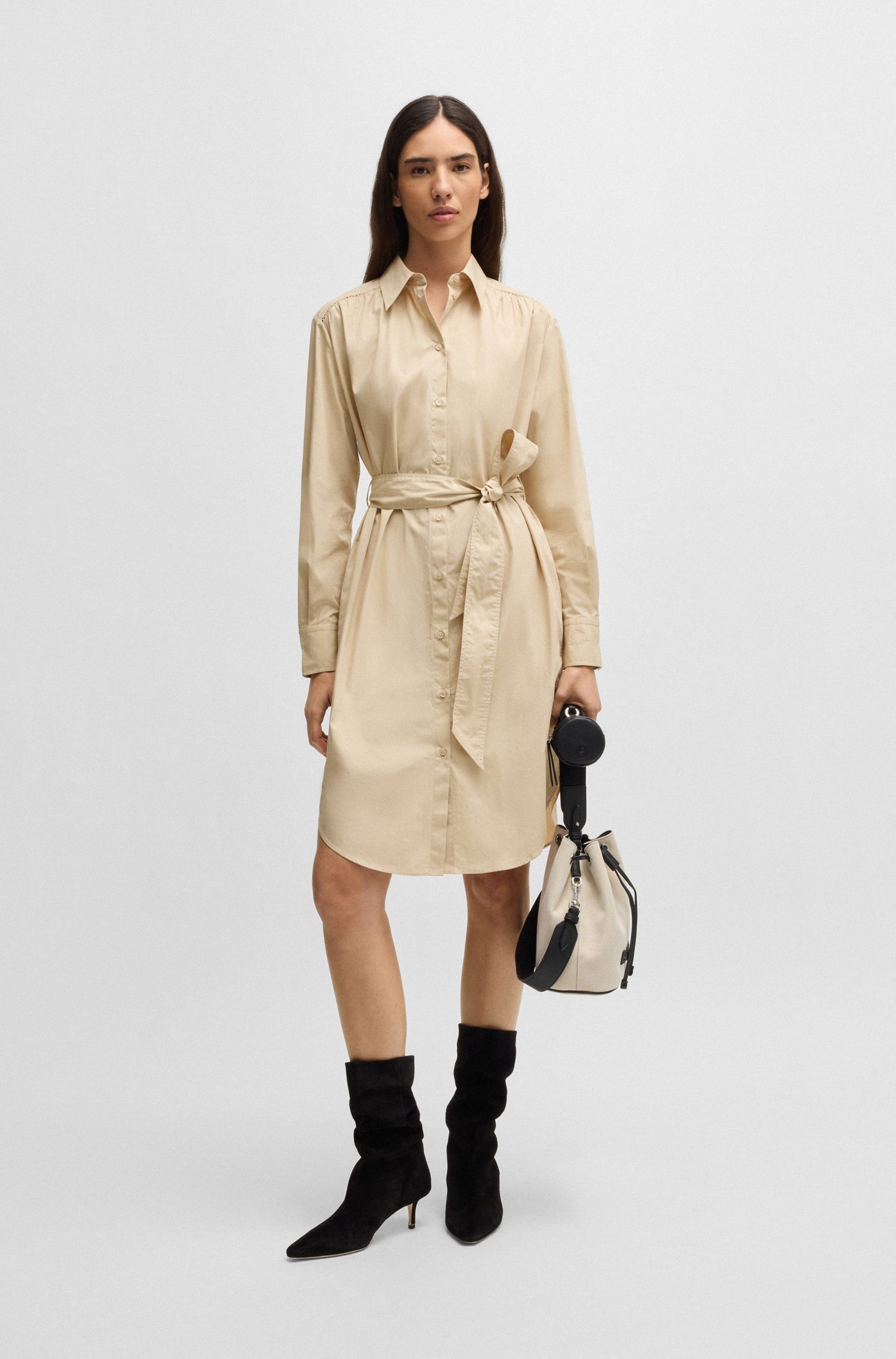 BOSS ORANGE Blusenkleid Delegant Premium Damenmode günstig online kaufen
