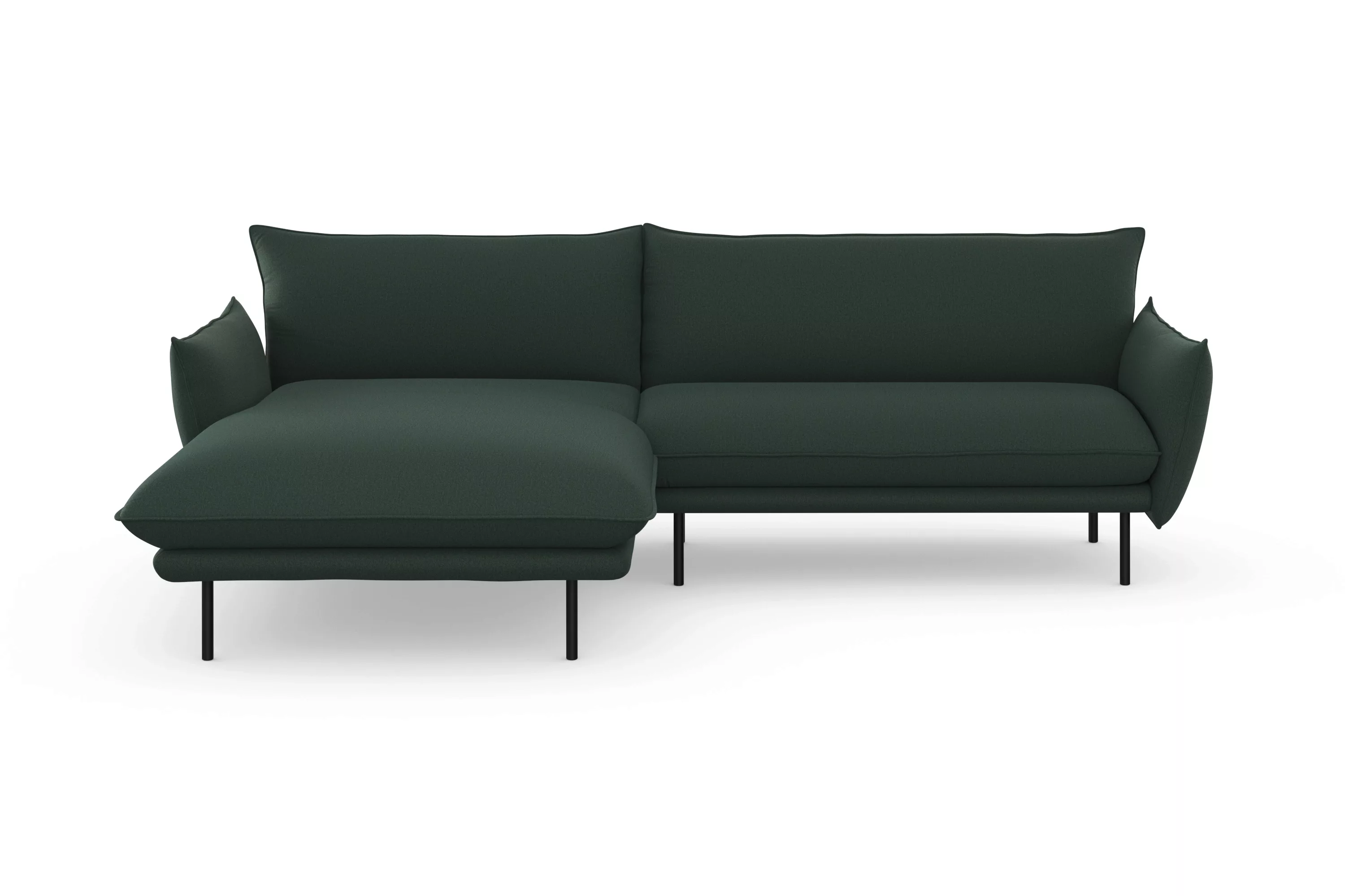 andas Ecksofa "Stine L-Form", Besonderes Design durch Kissenoptik und Keder günstig online kaufen