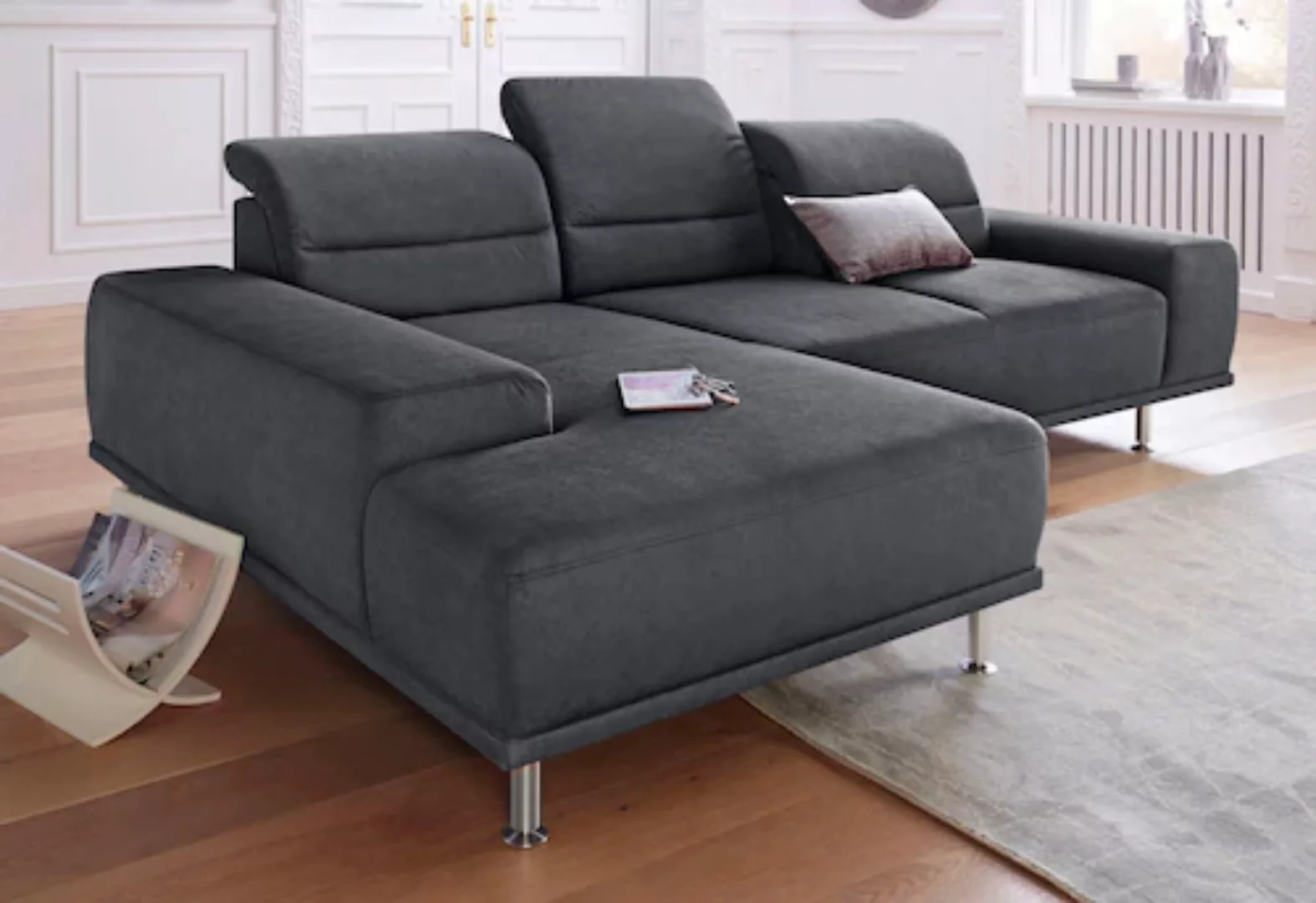 sit&more Ecksofa »Mariola L-Form«, mit Recamiere und Federkern, inklusive S günstig online kaufen