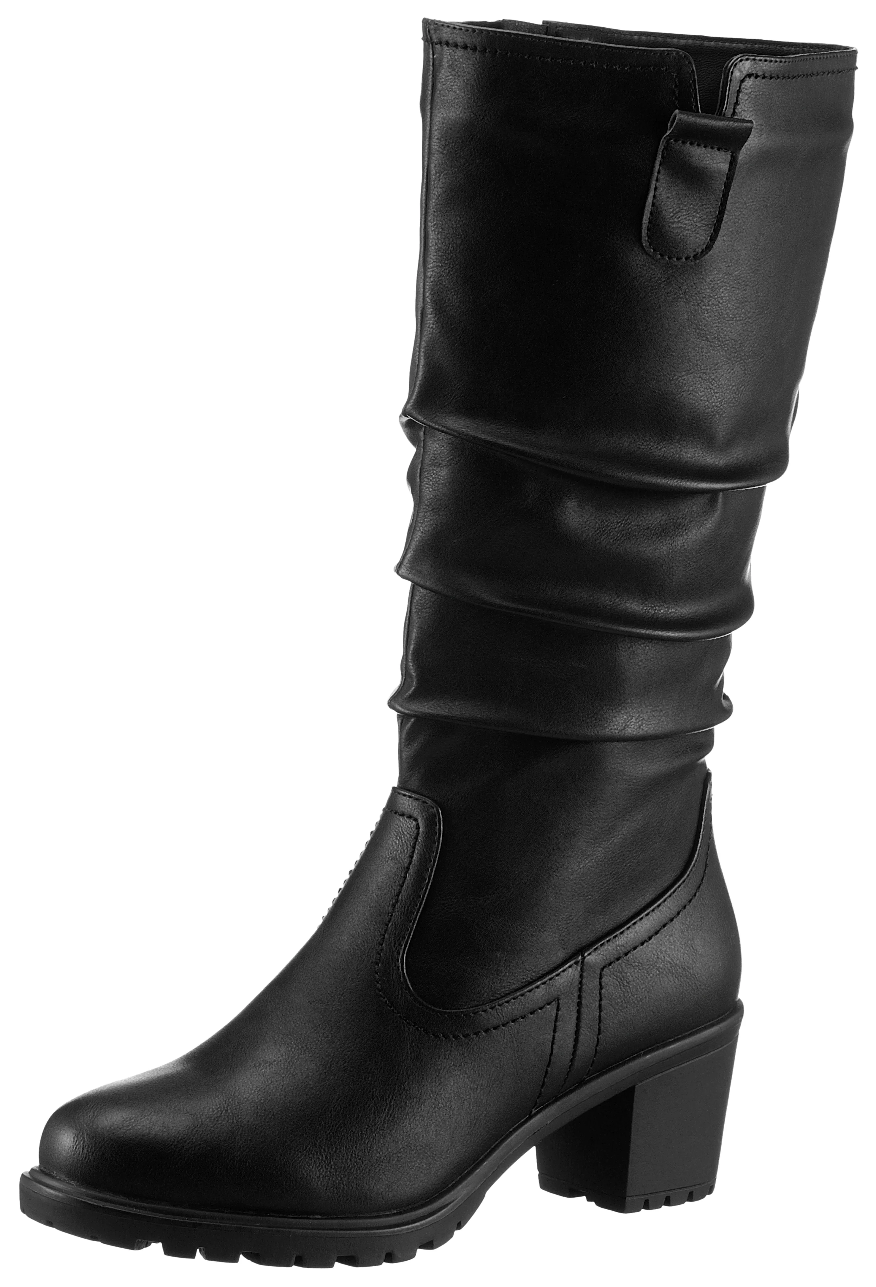 Aniston SHOES Stiefel, mit slouchy Schaft mit Raffungen - NEUE KOLLEKTION günstig online kaufen