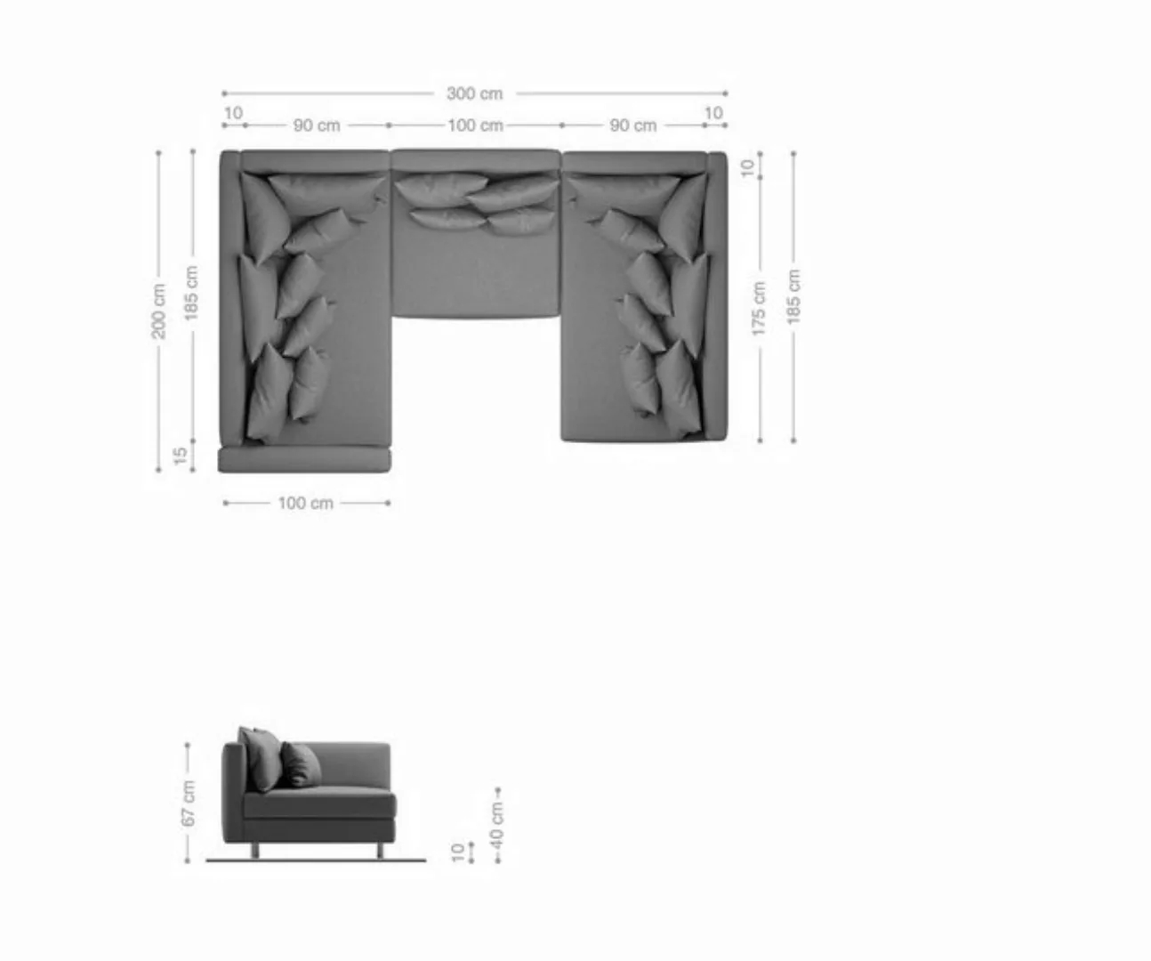 DELIFE Wohnlandschaft Clovis, Braun Antik Optik mit Armlehne Wohnlandschaft günstig online kaufen