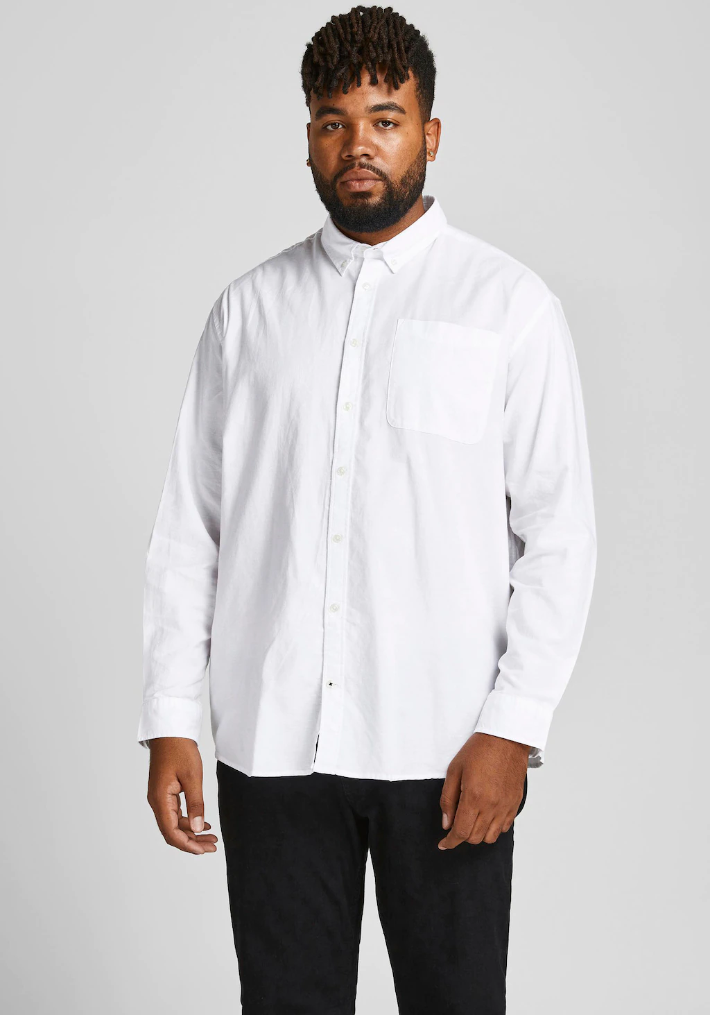 Jack & Jones Herren Freizeit Hemd JJEOXFORD Comfort Fit Plussize günstig online kaufen