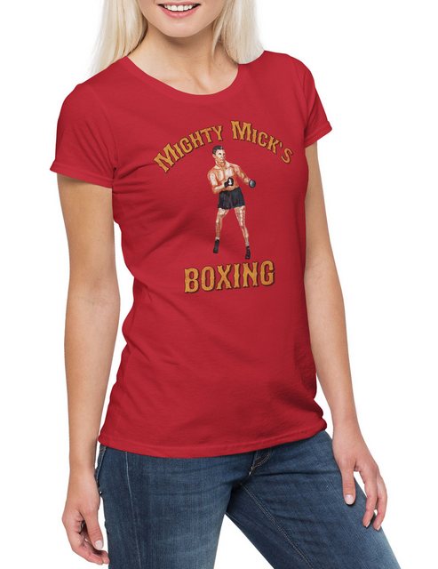 Urban Backwoods Print-Shirt Mighty Mick's Boxing I Damen T-Shirt Tommy Gym günstig online kaufen