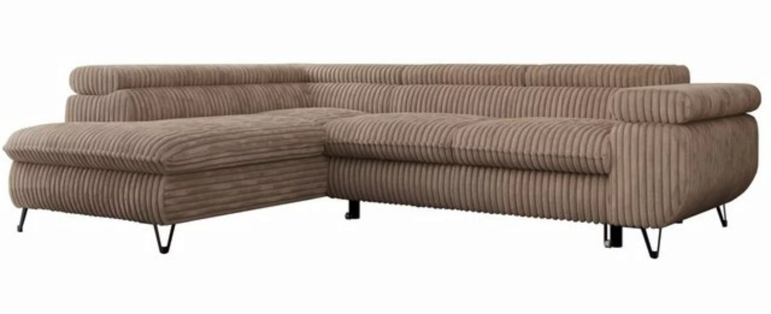 MKS MÖBEL Ecksofa PEDRO L, Set, HR35-Schaum, Metallbeinen, Wellenfedern, L- günstig online kaufen