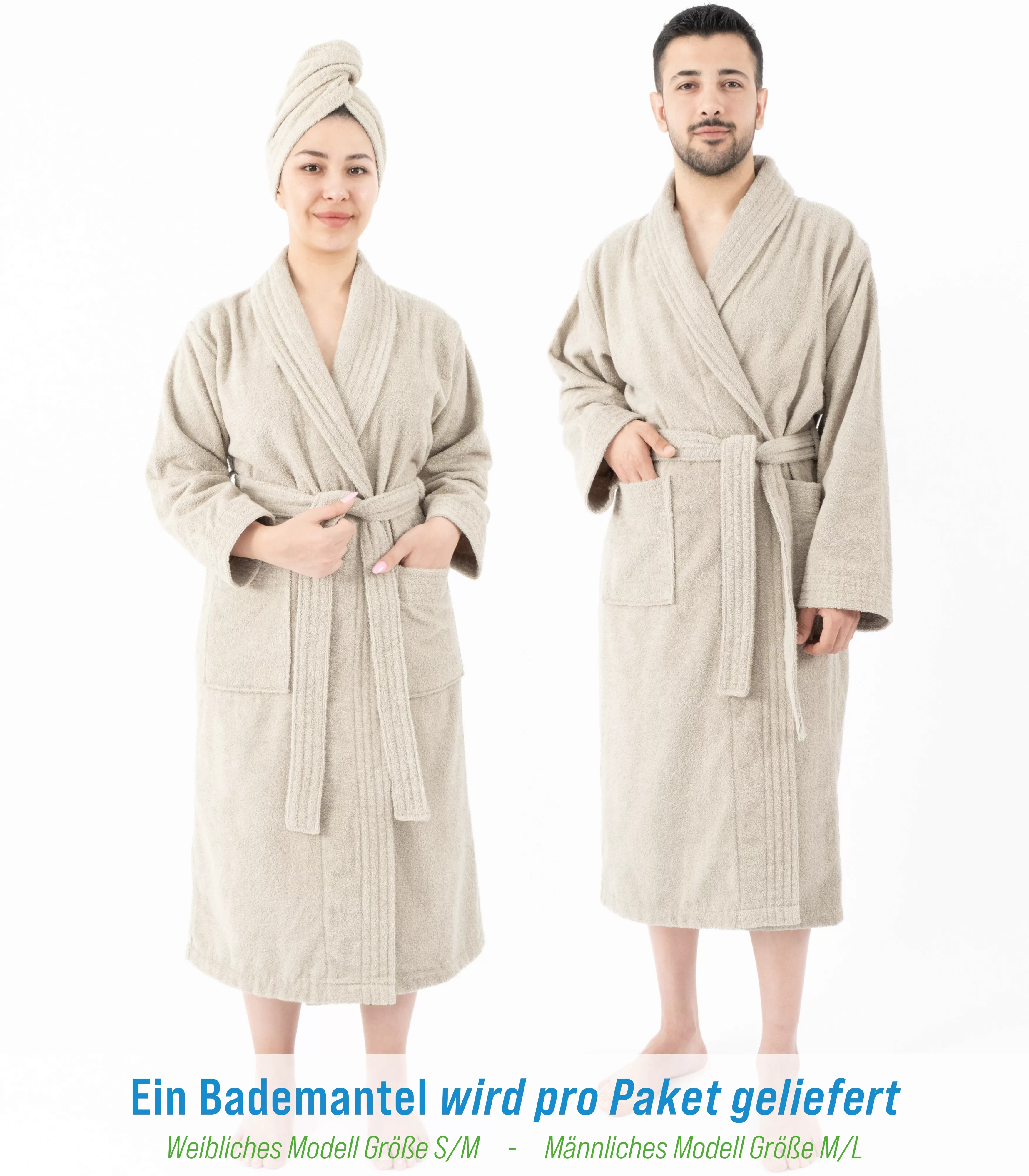 HAMMETEX Bademantel "Bademantel 100% Baumwolle Unisex, 400 GSM, Weich & Sau günstig online kaufen