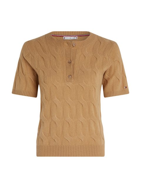 Tommy Hilfiger Strickpullover SOFT WOOL CABLE SS HENLEY mit Zopfmuster, Hen günstig online kaufen