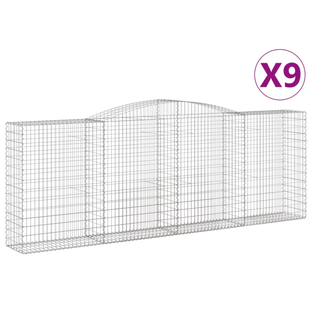 Vidaxl Gabionen Mit Hochbogen 9 Stk. 400x50x140/160cm Verzinktes Eisen günstig online kaufen