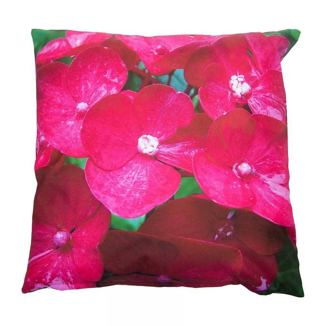 Outdoor Kissen Blumen Pink Gartenkissen Wasserabweisend 40 x 40 cm günstig online kaufen
