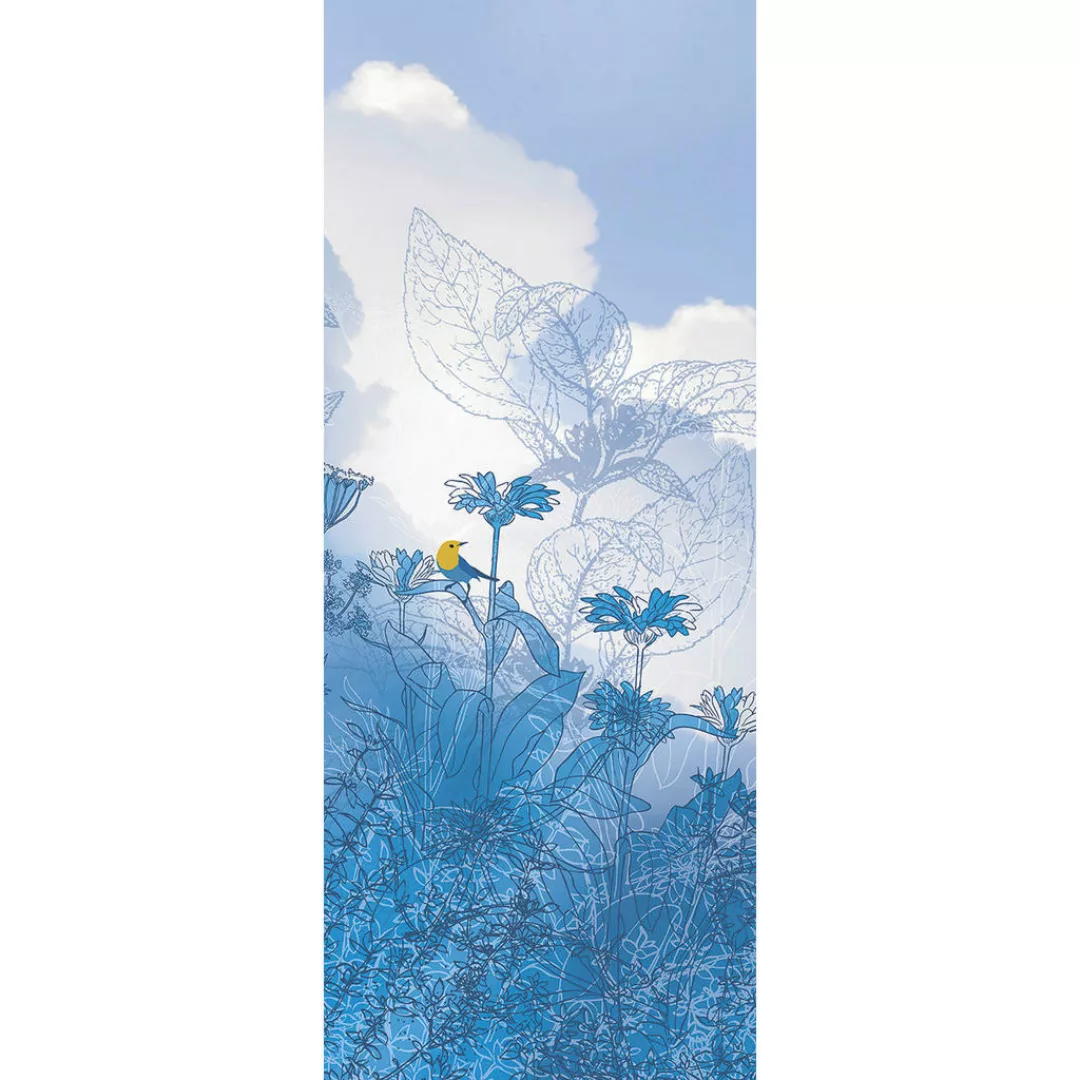 Sanders & Sanders Fototapete Blauer Himmel Blau 100 x 250 cm 611953 günstig online kaufen